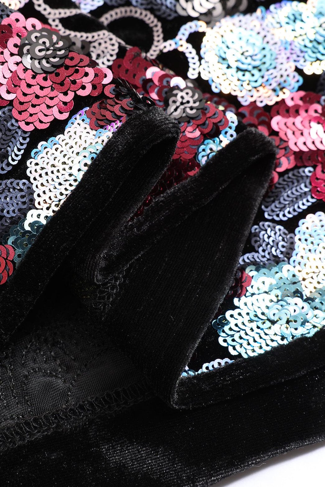 Jupe-short velours pailleté vue côté lune