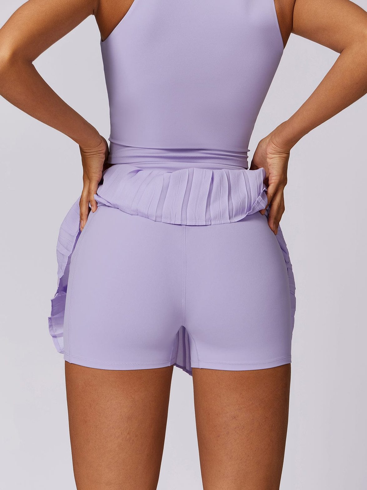 Jupe-short sport détail plis lumineux