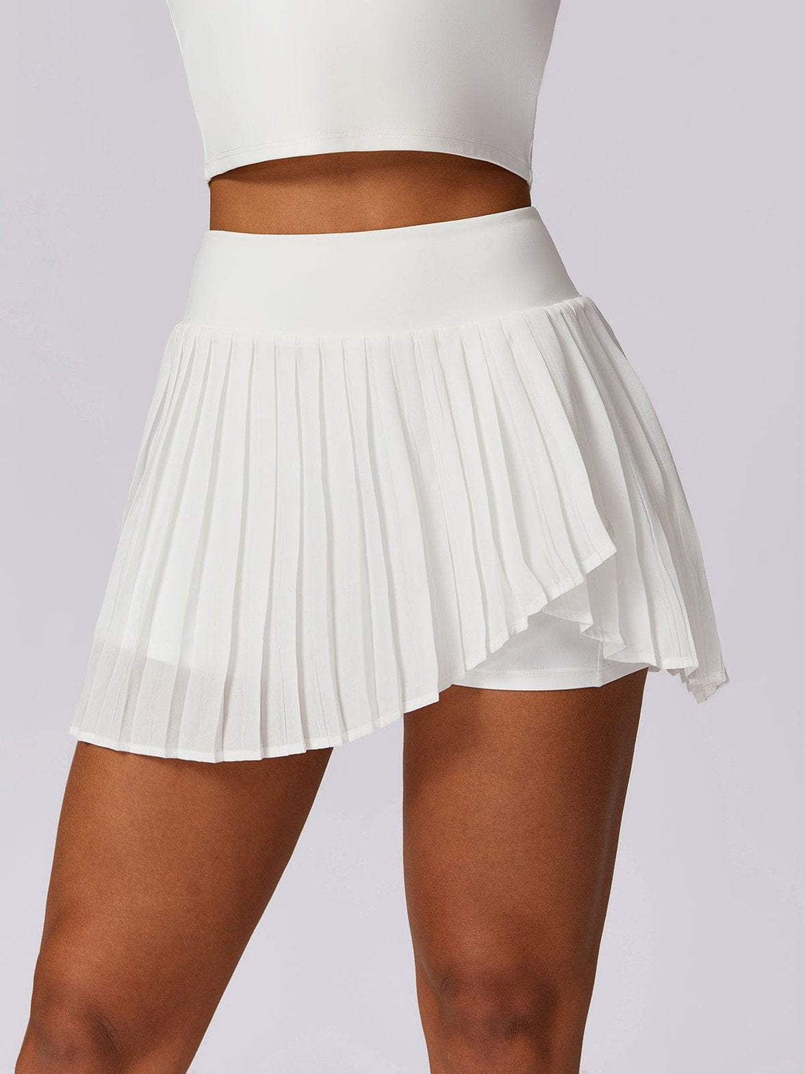 Jupe-short plissée blanche sportive élégant