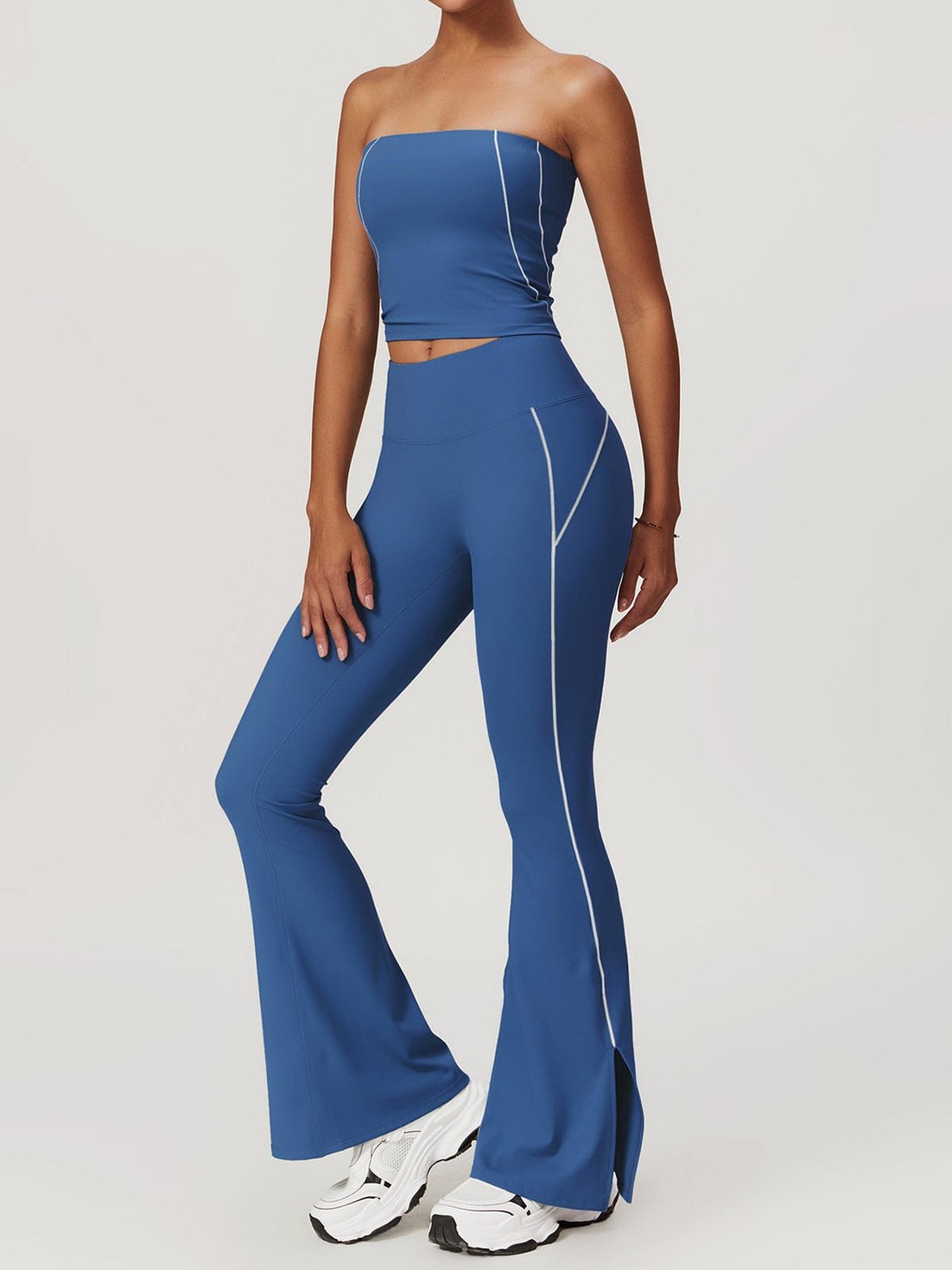 Legging fitness bleu énergie