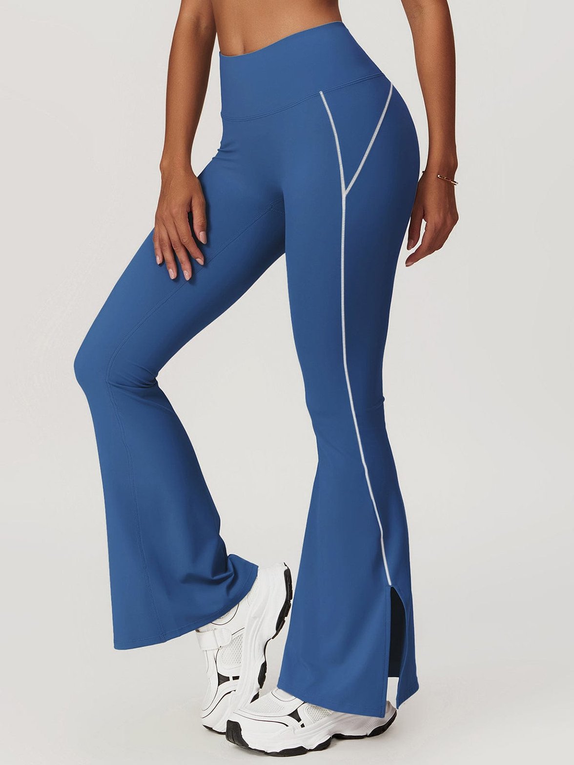 Legging flare bleu sport douceur