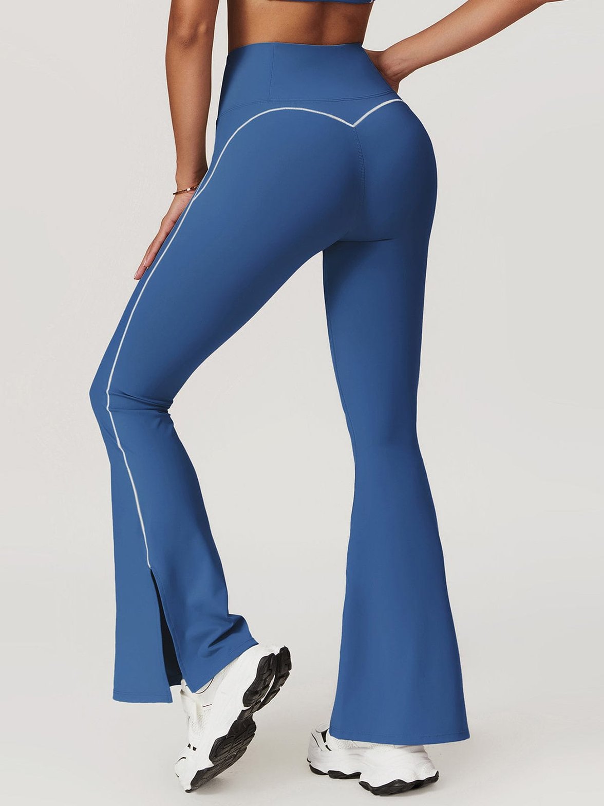 Legging taille haute bleu élégance