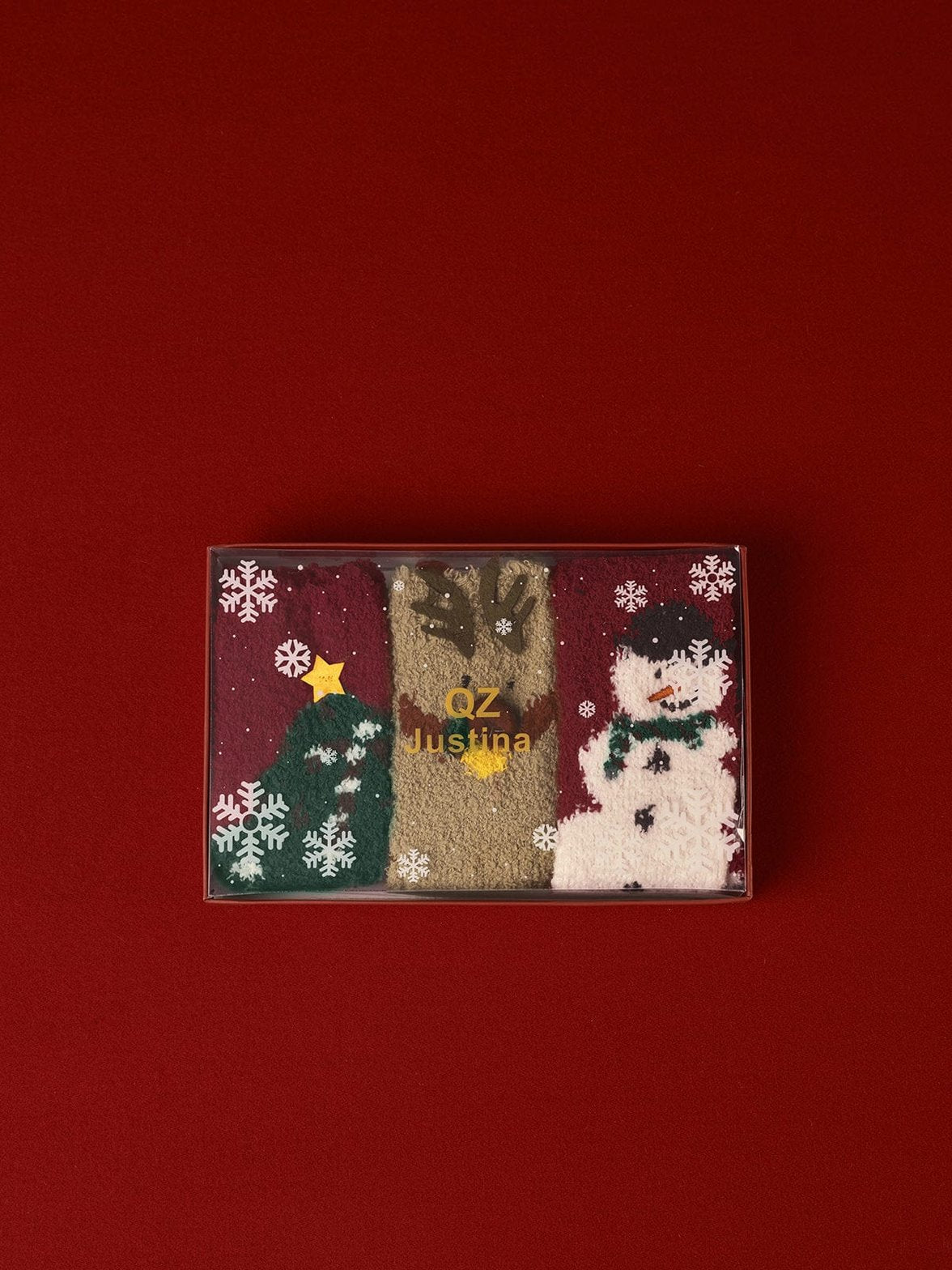 Chaussettes de Noël motif renne étoile