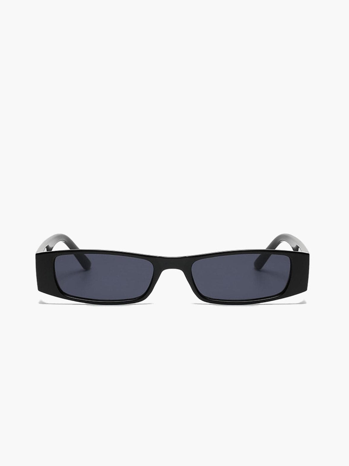 Lunettes de soleil design noir mat cristal