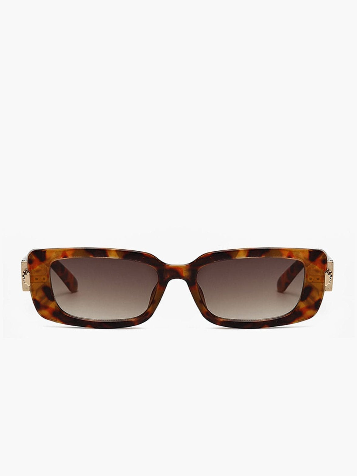 Lunettes de soleil motif léopard vue côté glamour