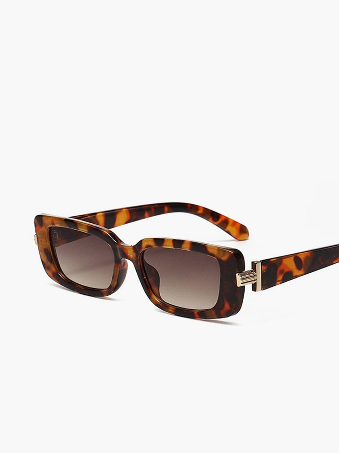 Lunettes de soleil motif léopard vue détaillée style