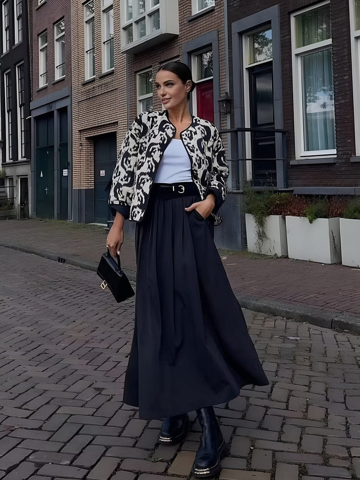 Manteau chaud imprimé modernité