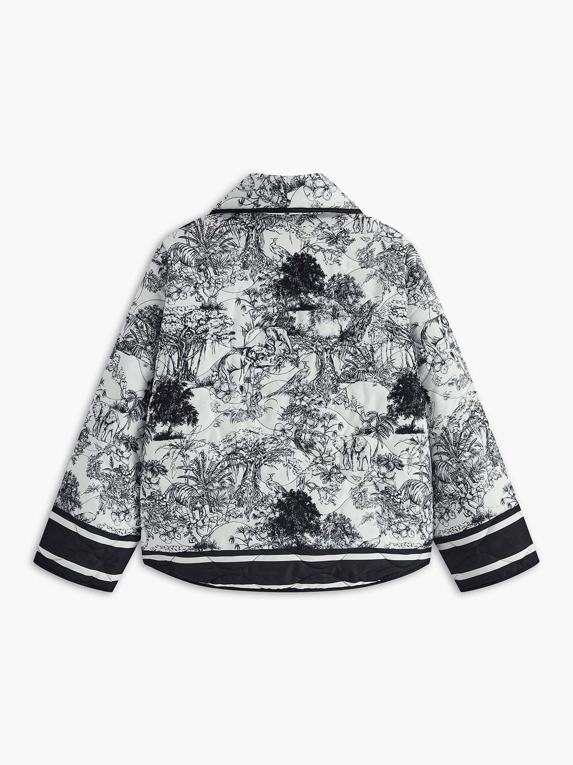 Manteau imprimé floral vue de profil chic