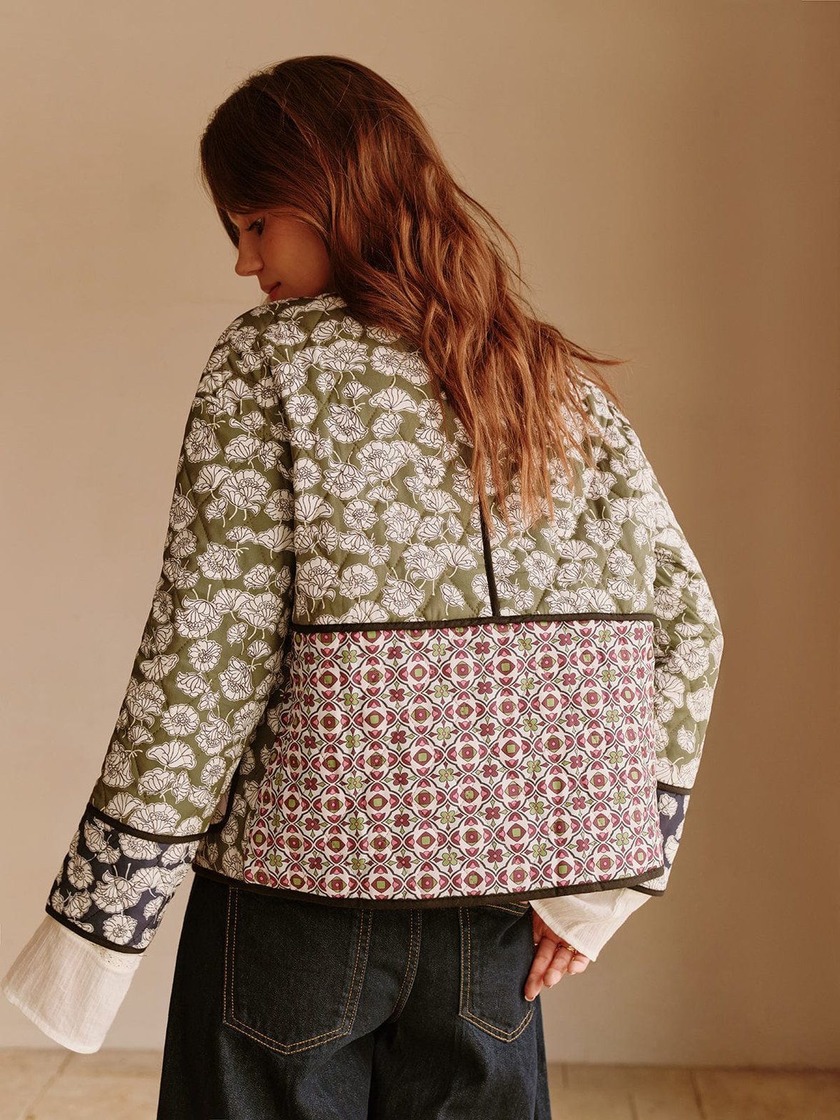Manteau imprimé floral vue dos rêve