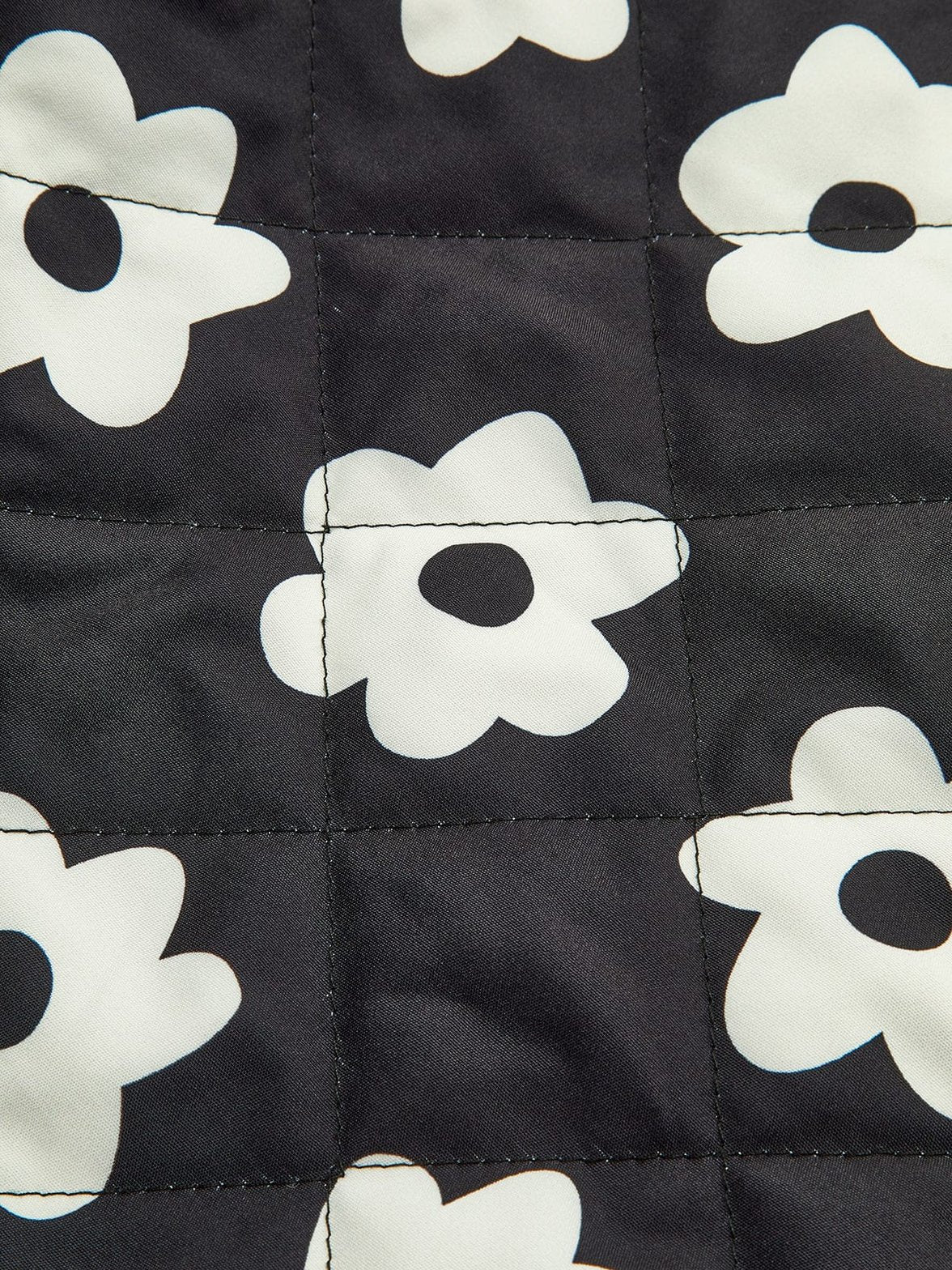 Manteau floral d'hiver vue portée pluie