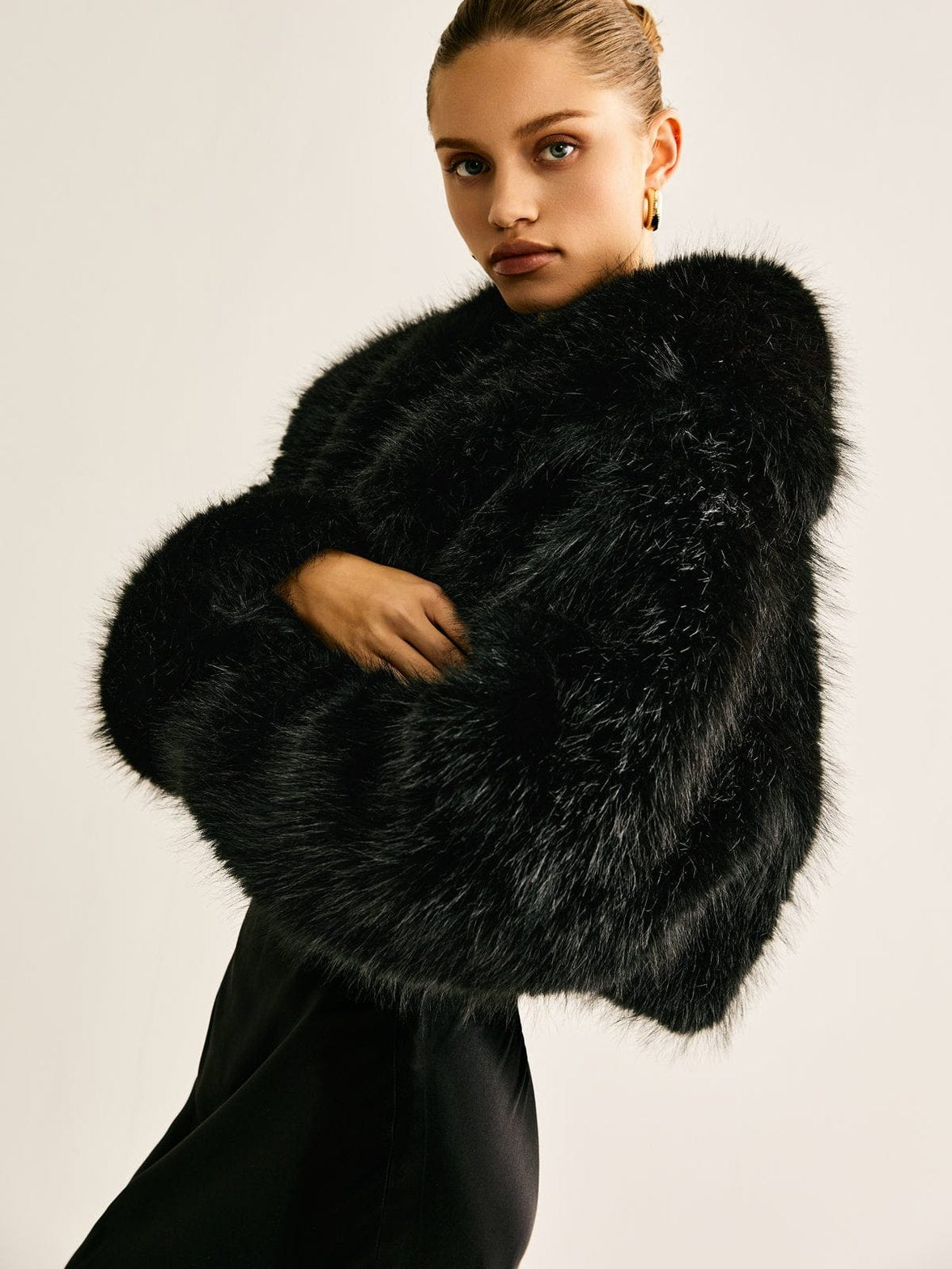 Manteau court vue trois-quarts style