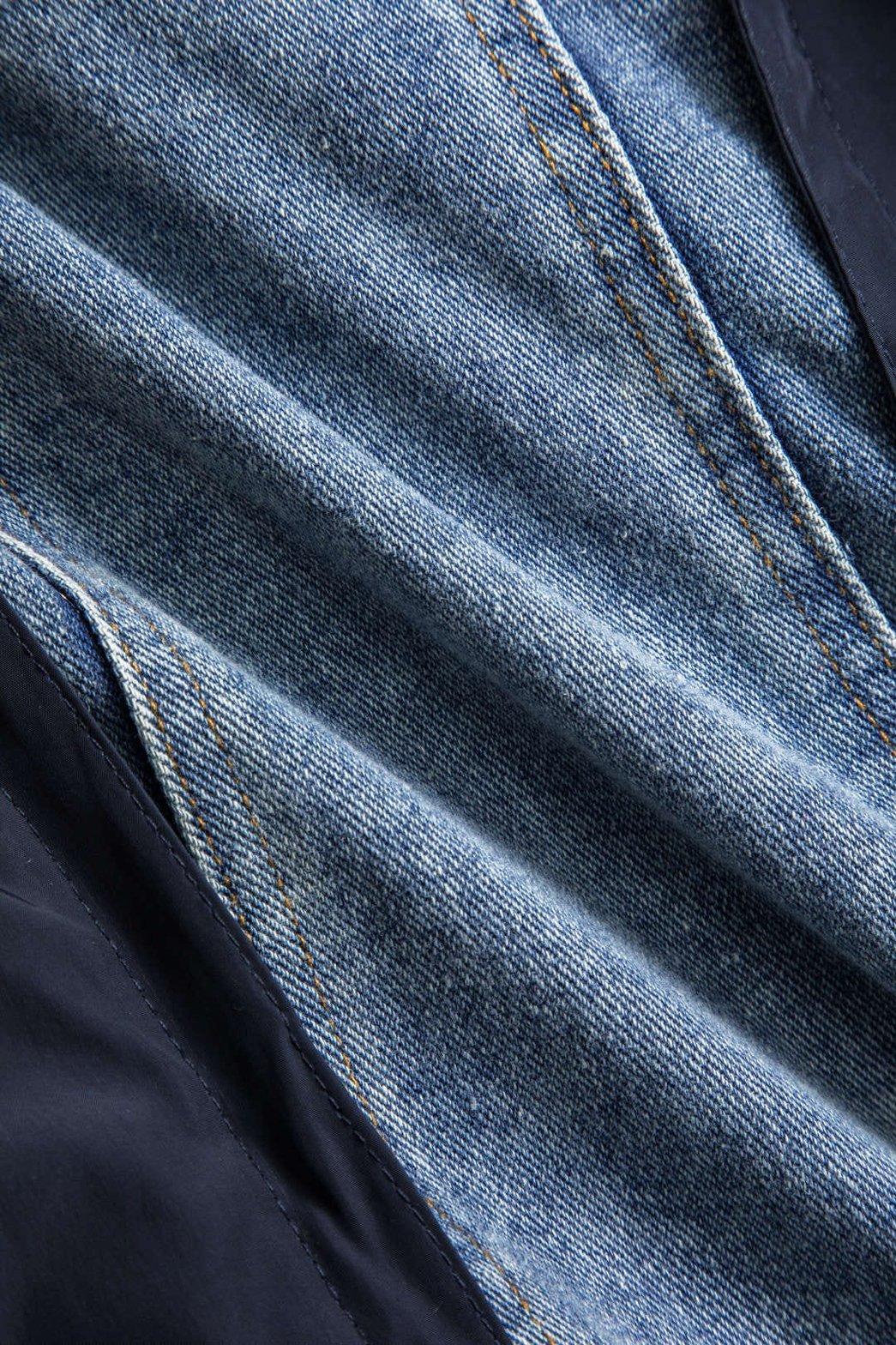 Manteau denim patchwork oversize style casual arc