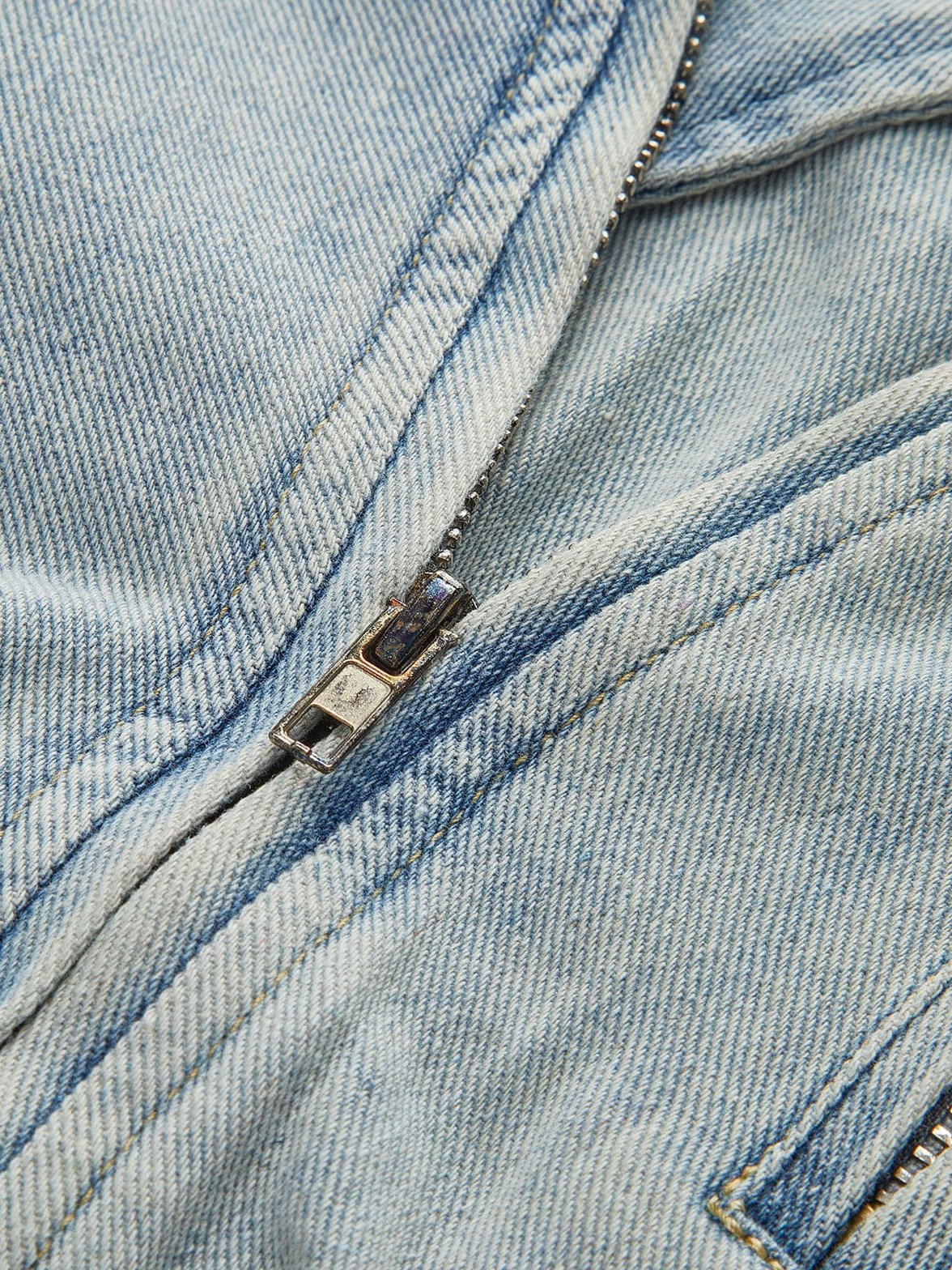Veste en denim coupe décontractée vue de dos lune
