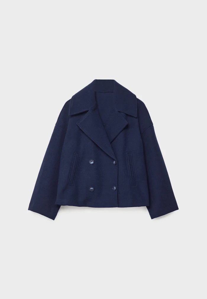 Manteau sophistiqué coupe perle