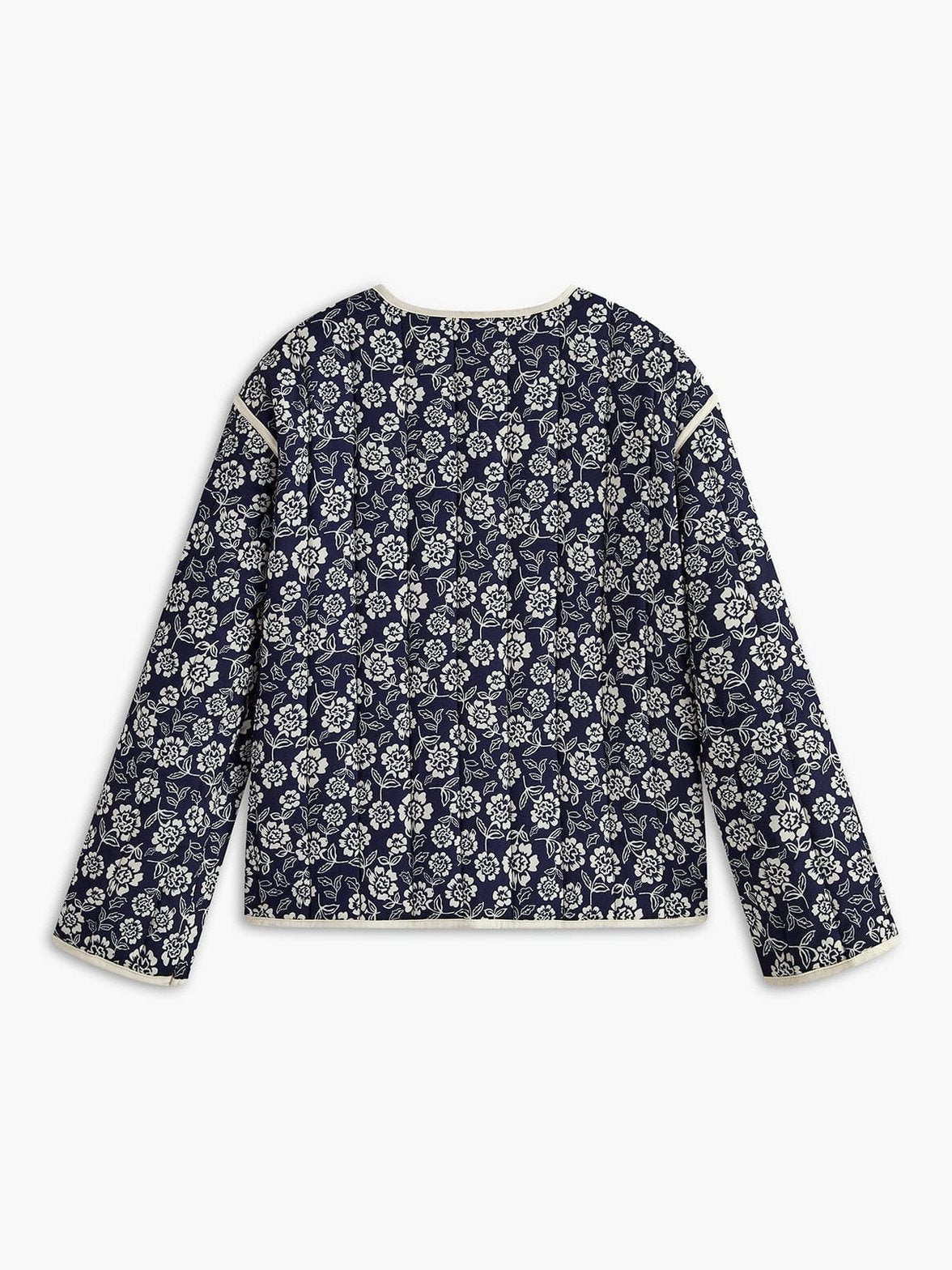 Détail des poches du manteau fleuri lune