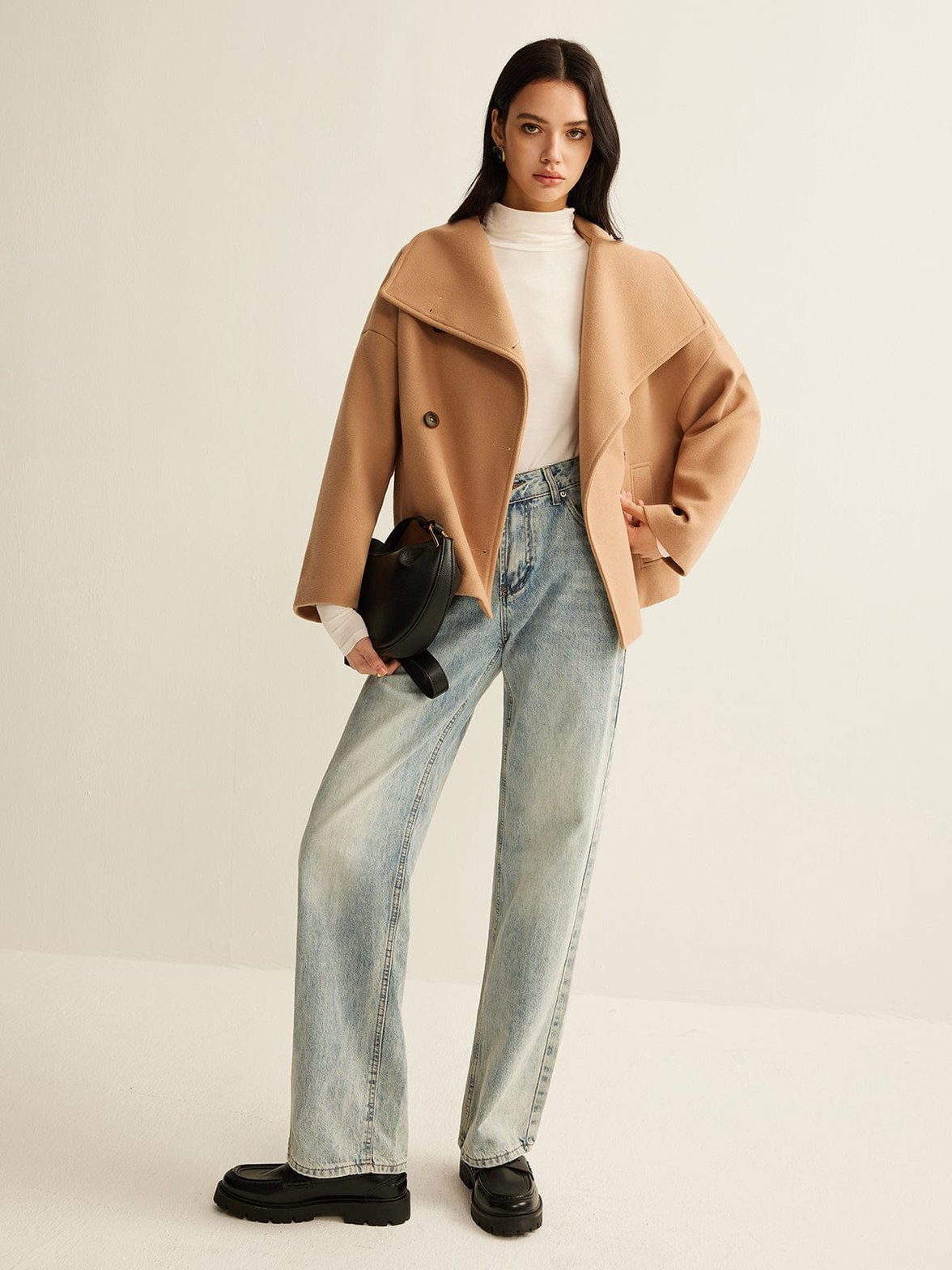 Manteau tweed vue dos sérénité