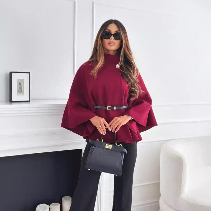 Détail manteau avec ceinture élégance