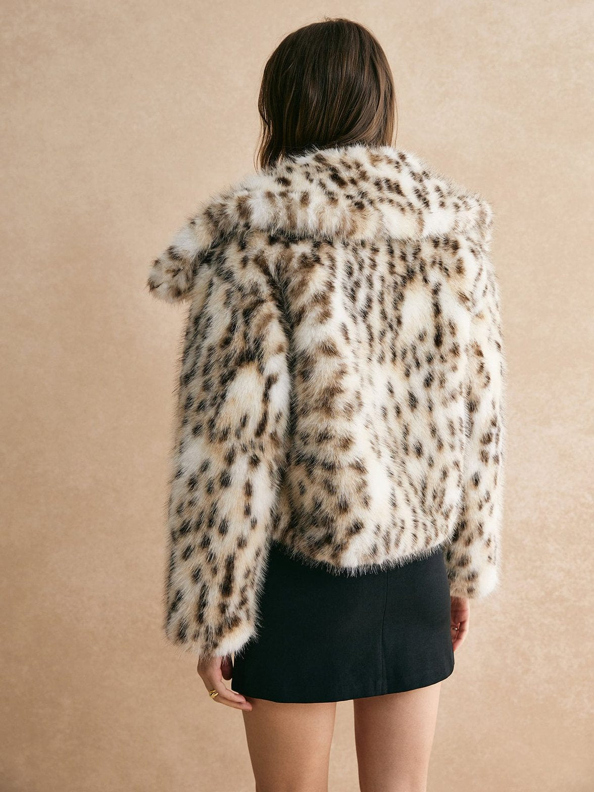 Manteau fausse fourrure motif tacheté cosy dream