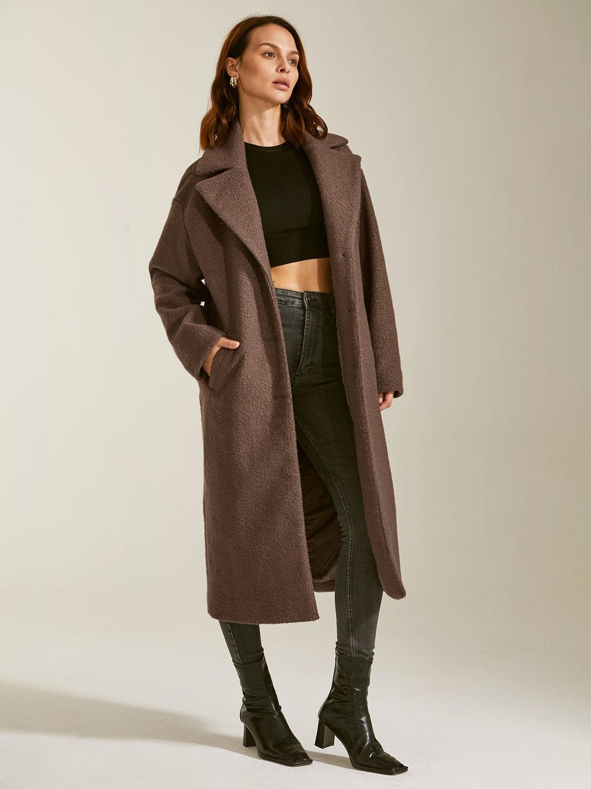 Manteau décontracté laine chaleur