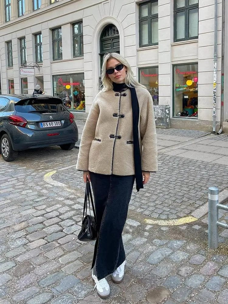 Manteau long élégant zen