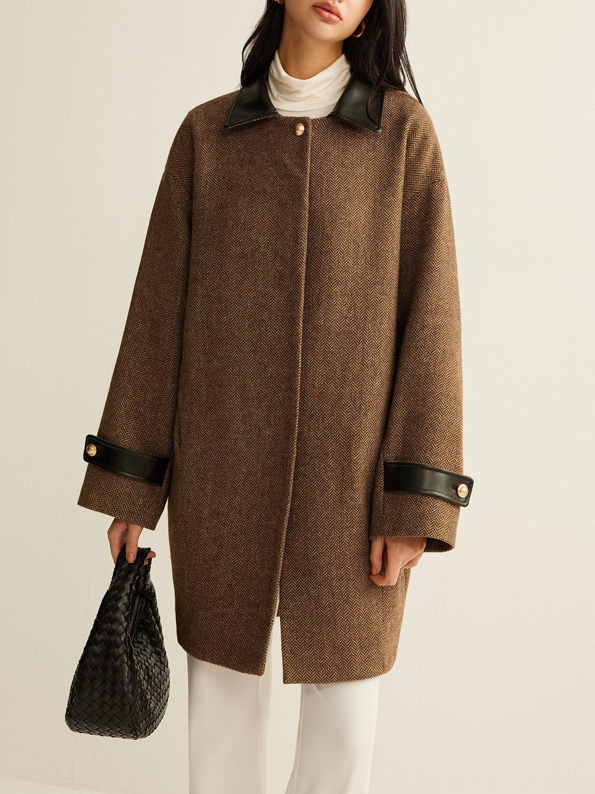 Manteau tweed détails luxe