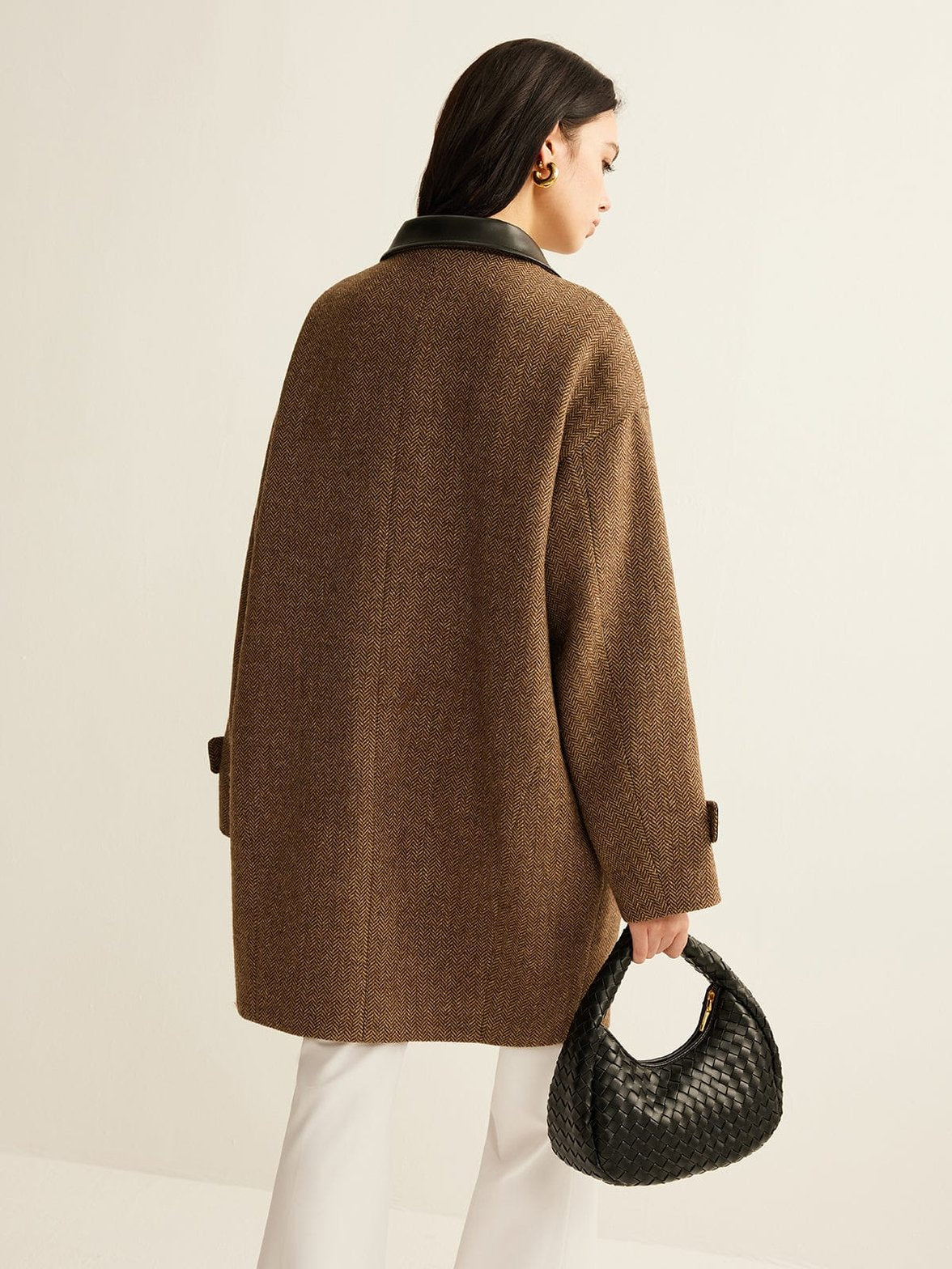 Manteau laine boutons raffiné