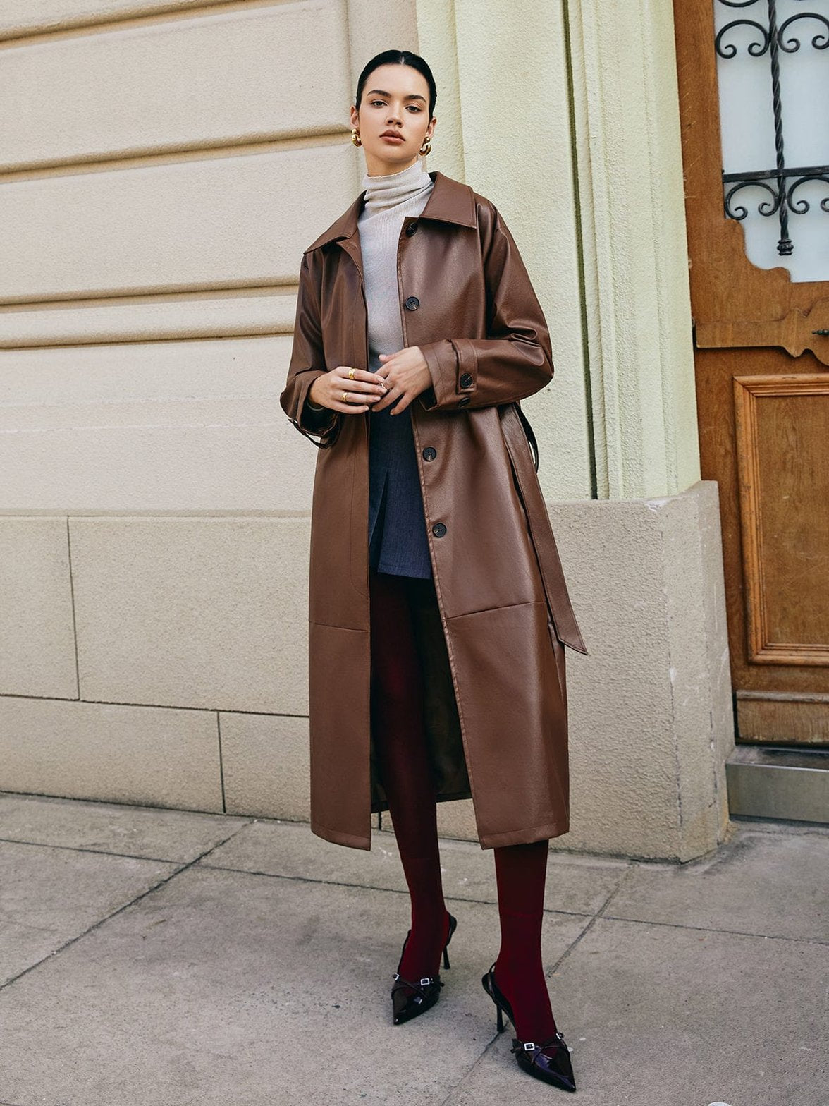 Détail couture manteau vintage grâce