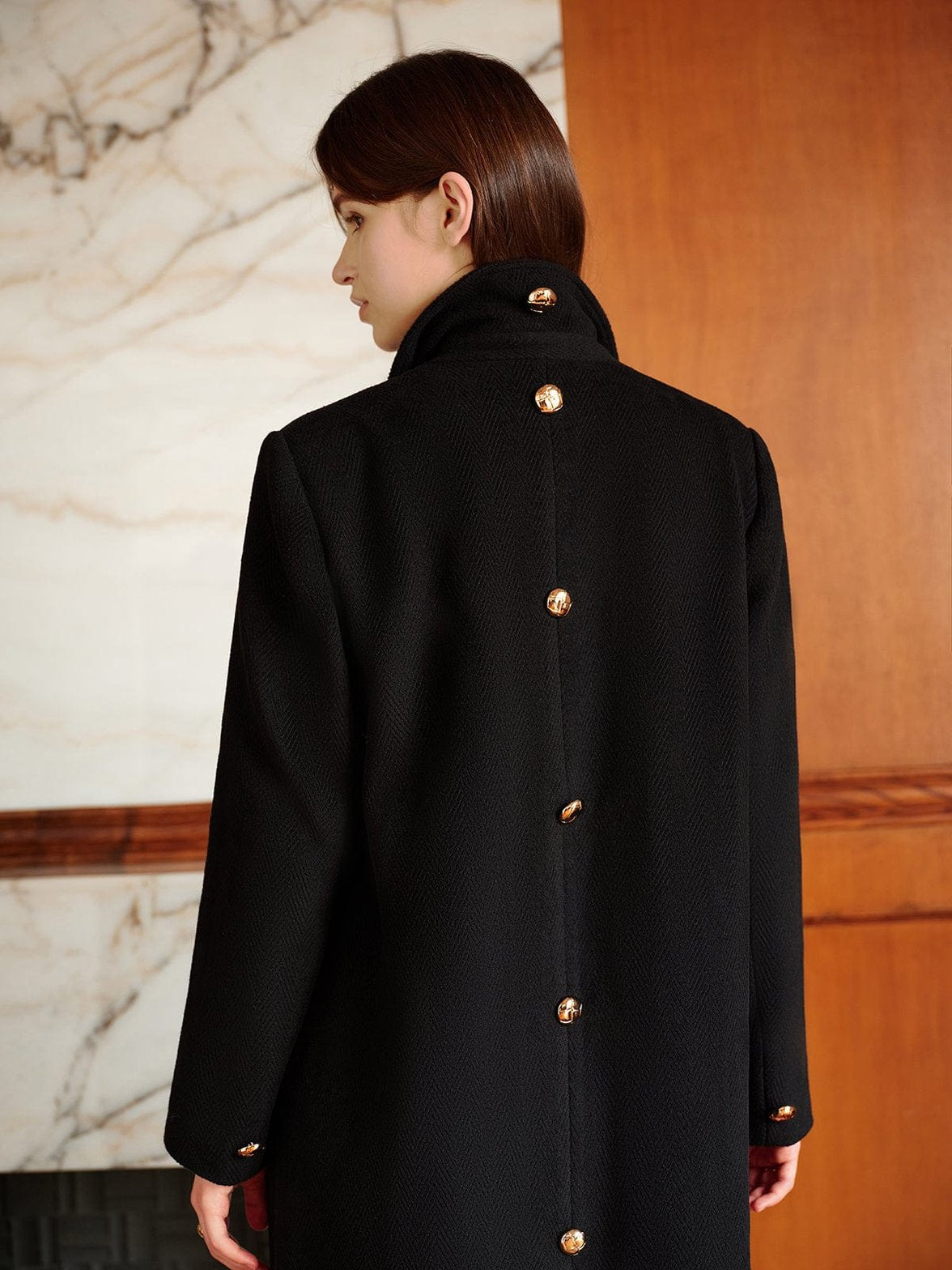 Manteau noir vue d'ensemble sublime