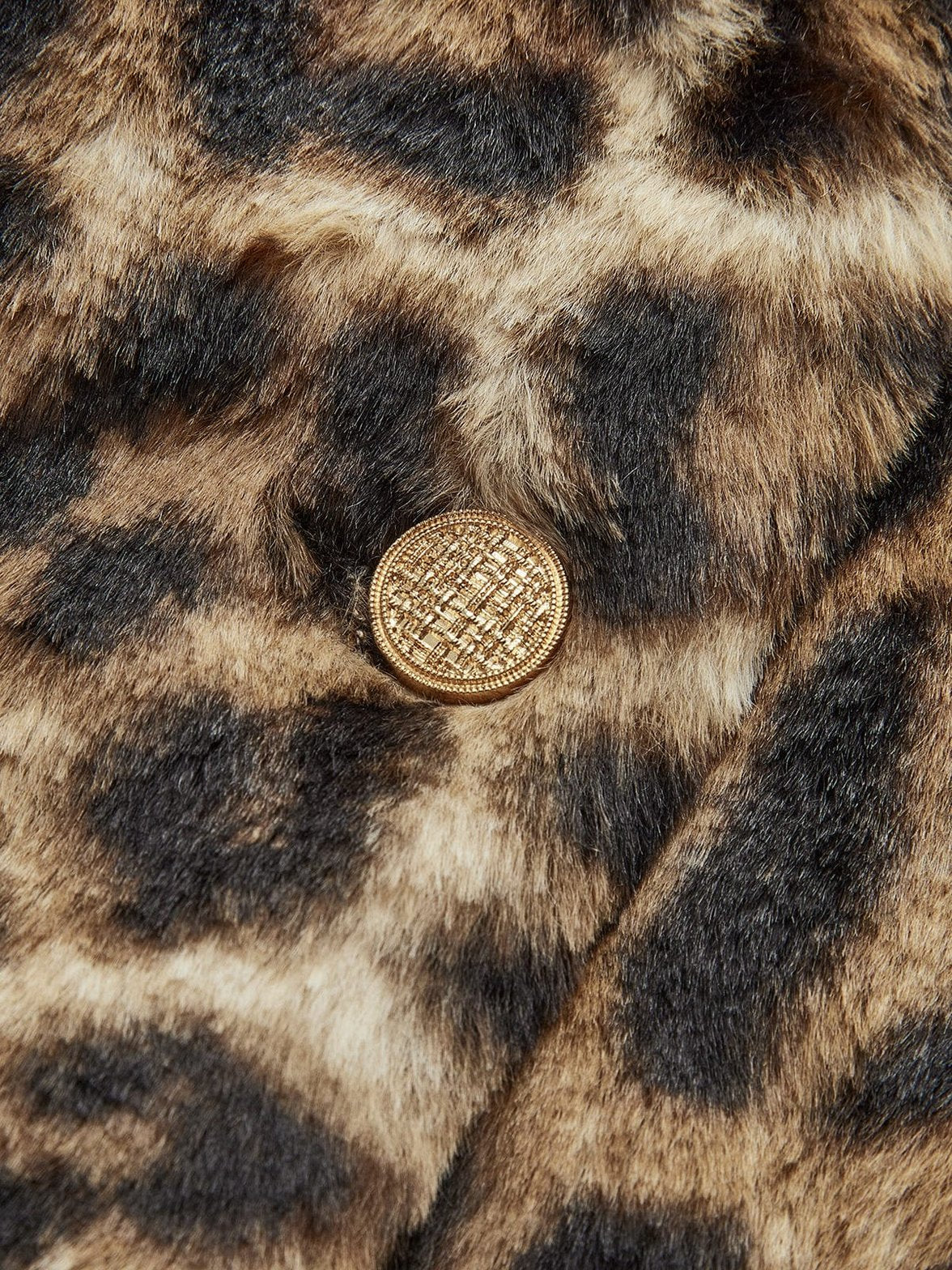 Manteau léopard oversize coupe ample confort