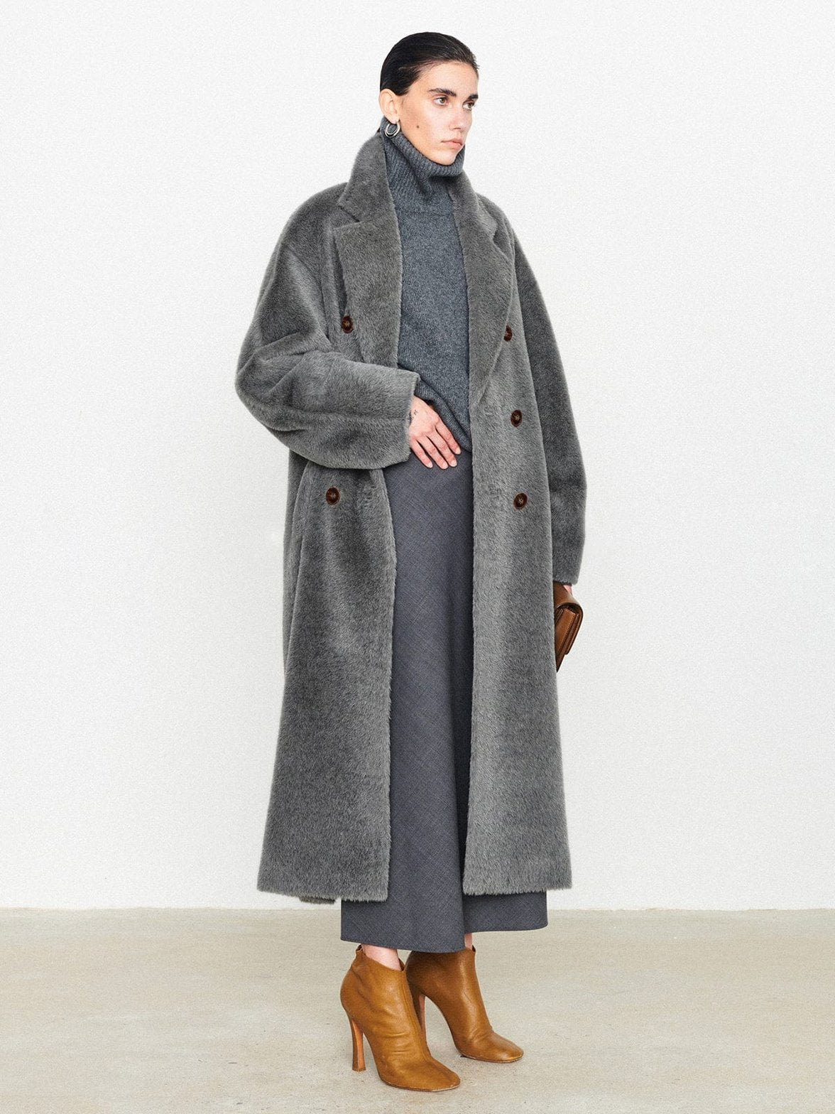 Manteau minky gris confort douceur