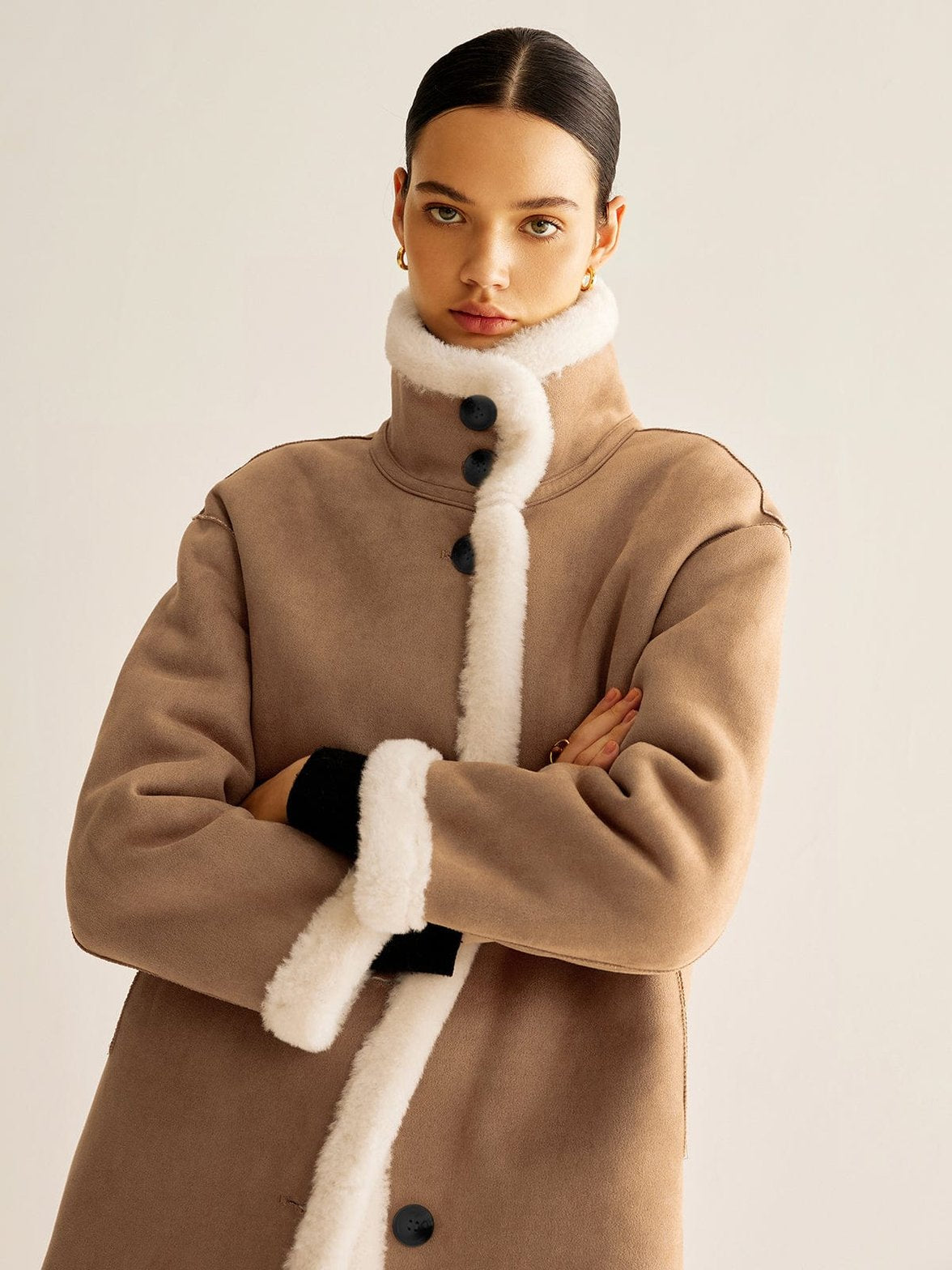 Manteau long minky élégant zen