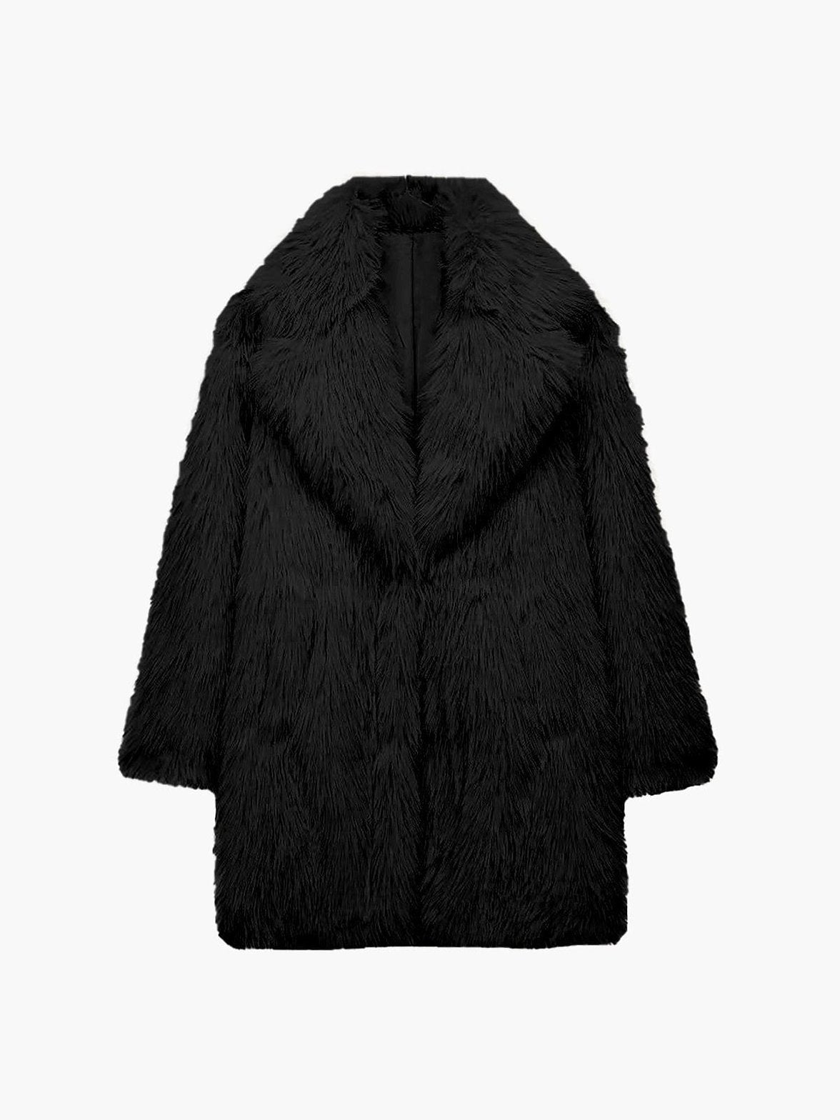 Manteau fausse fourrure blanc stylé confort