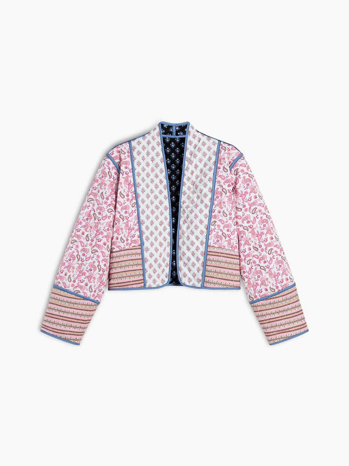 Manteau matelassé patchwork détail couture style