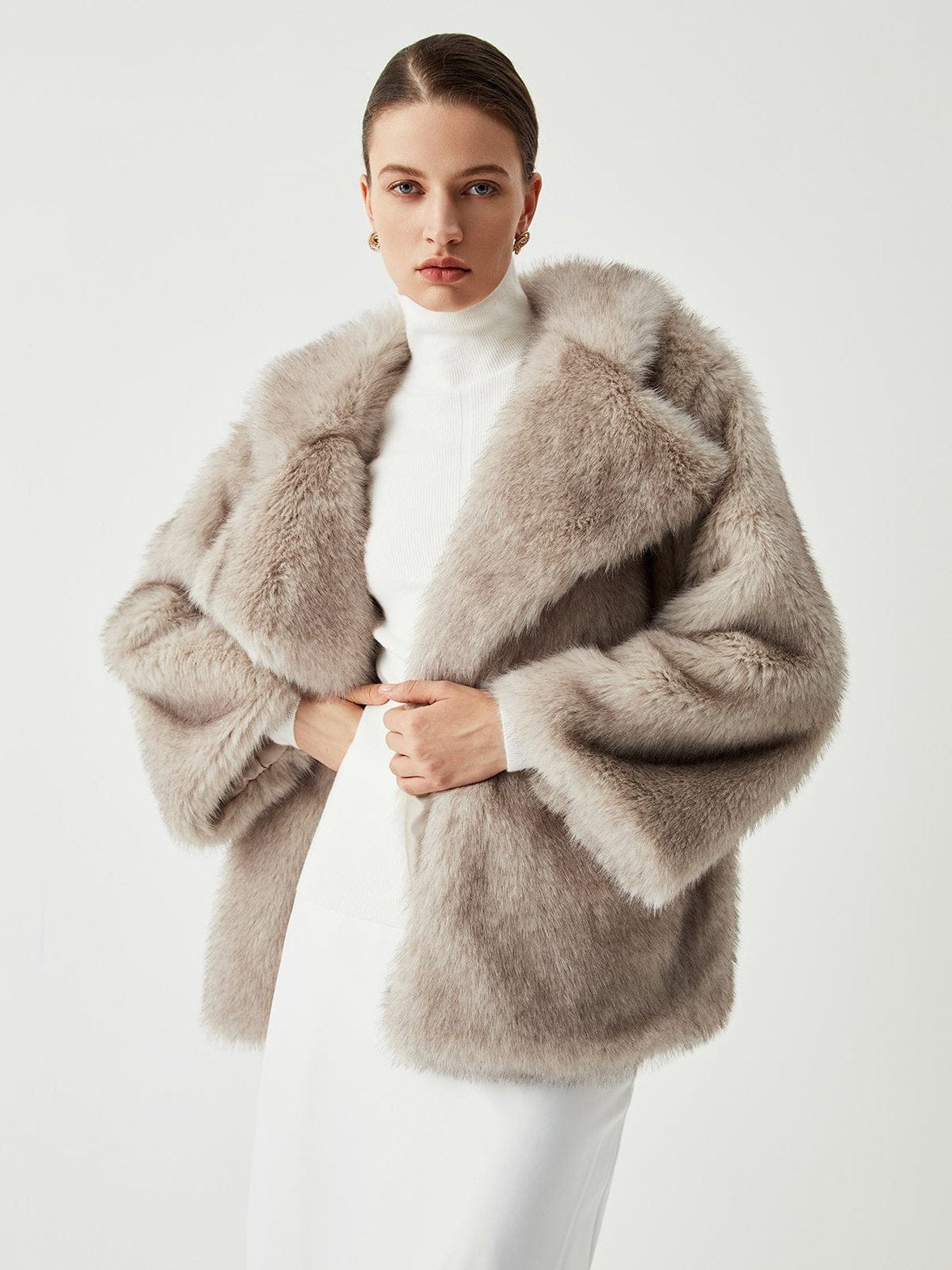 Manteau oversize fausse fourrure confortable chic