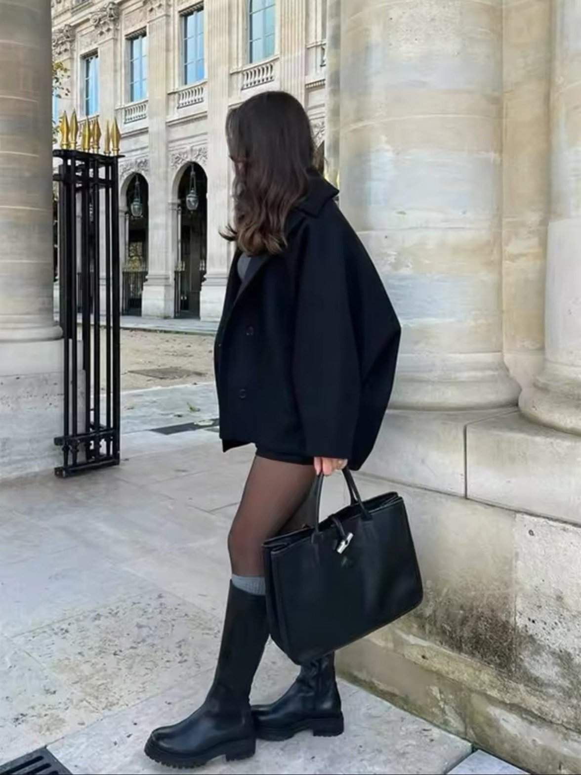 Vue dos manteau élégance
