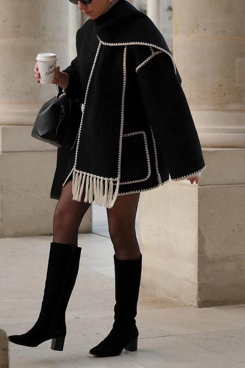 Vue de près des détails de couture confort