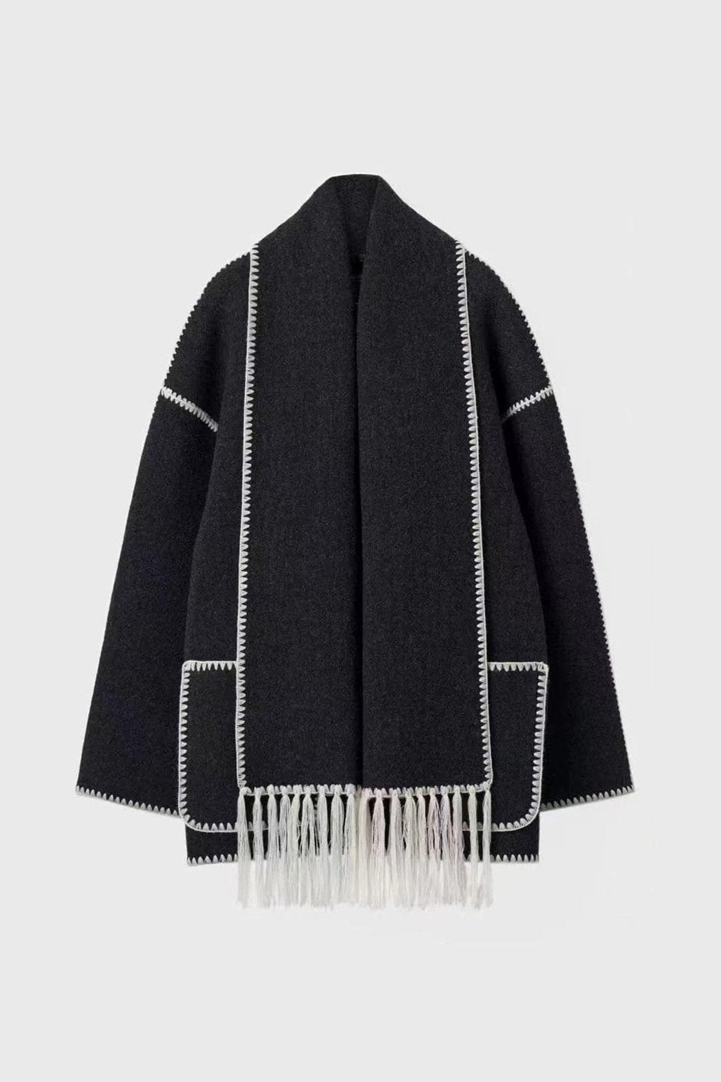 Manteau tweed vue de dos nuage