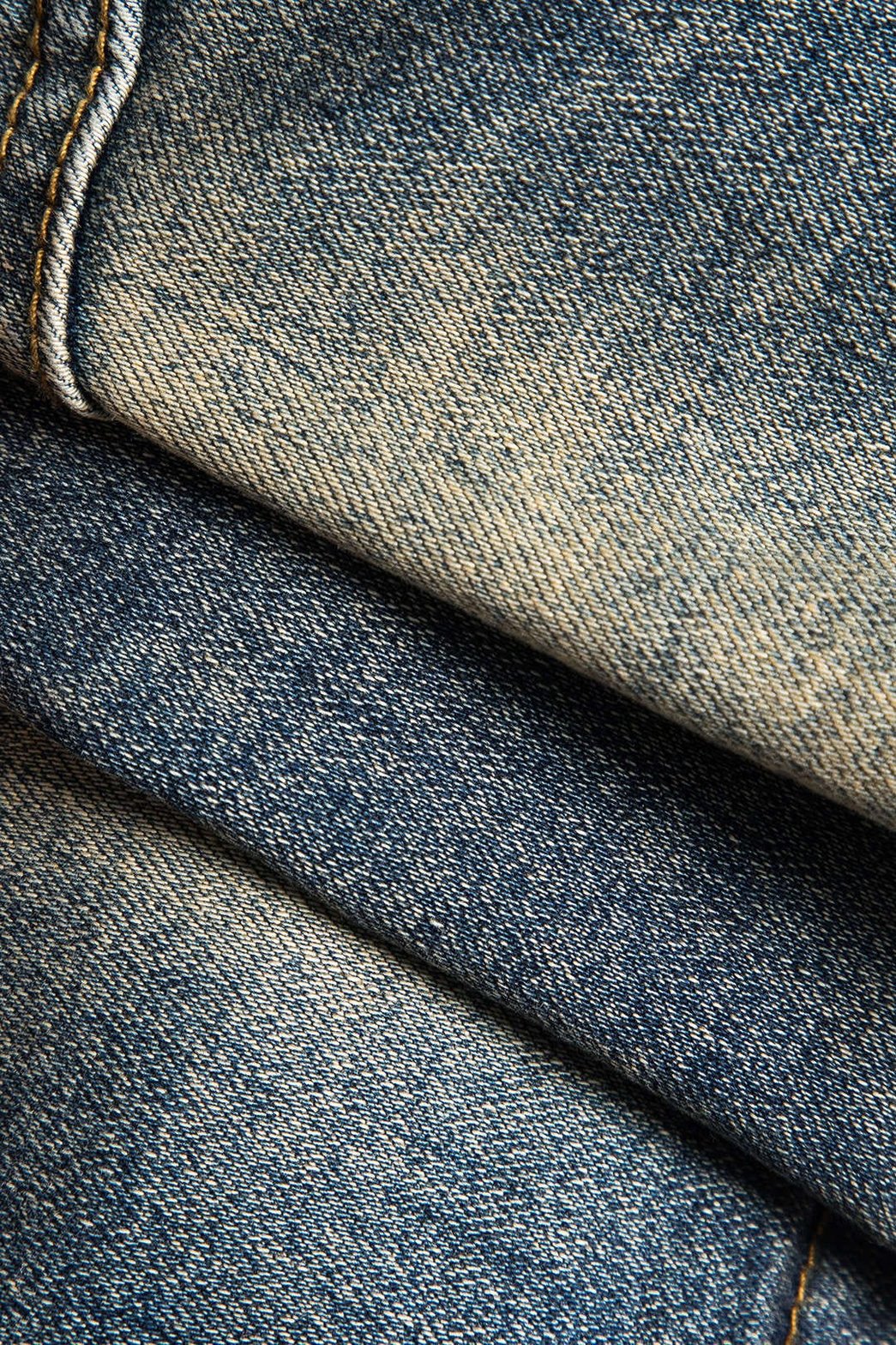 Jupe denim cargo détail poches jade