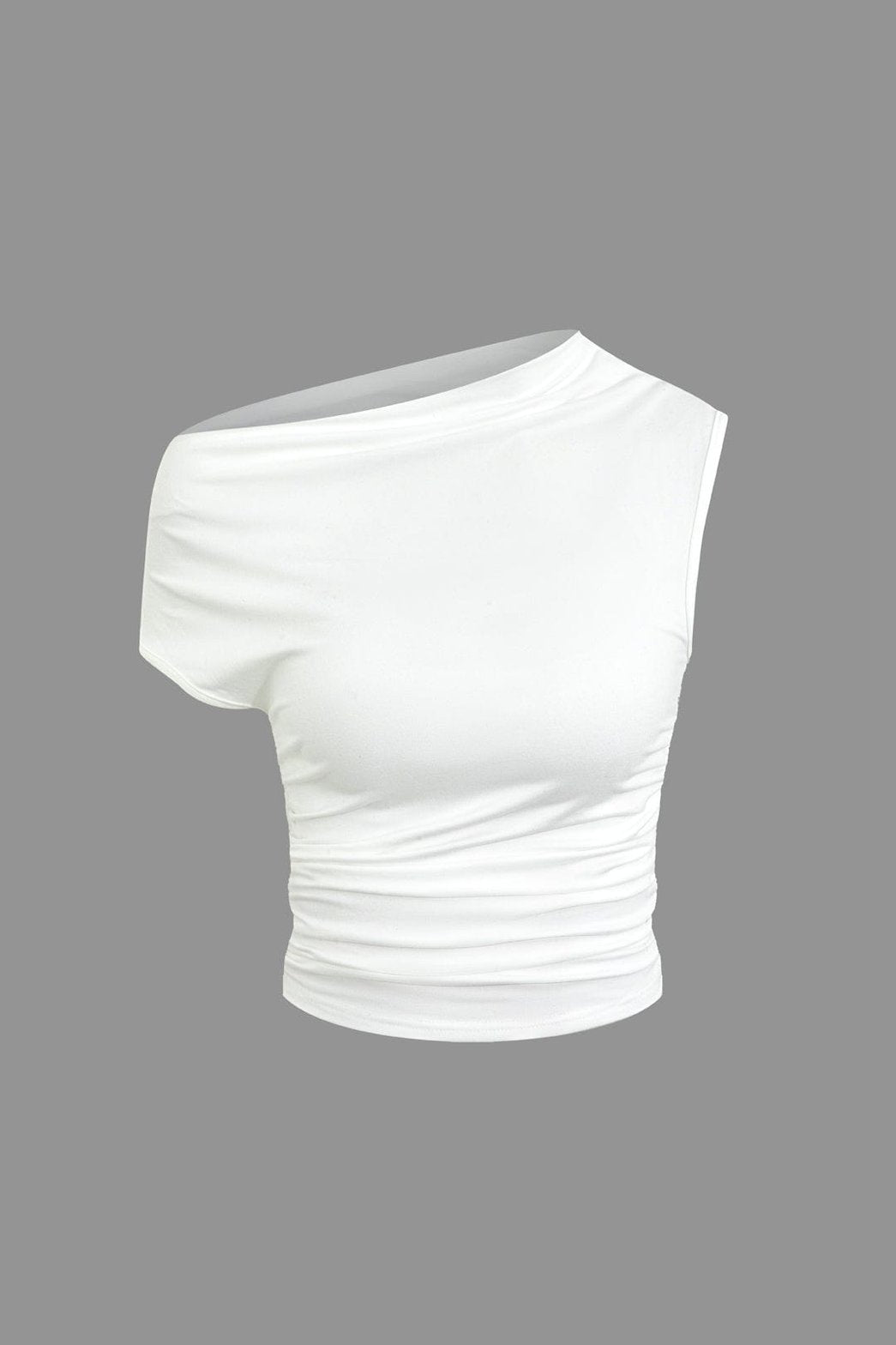 Mini-jupe Drapée Asymétrique à Nœud