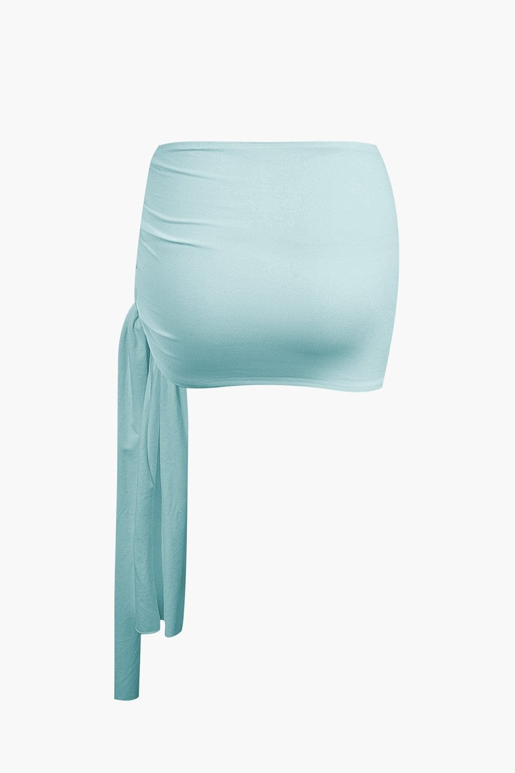 Mini-jupe Drapée Asymétrique à Nœud