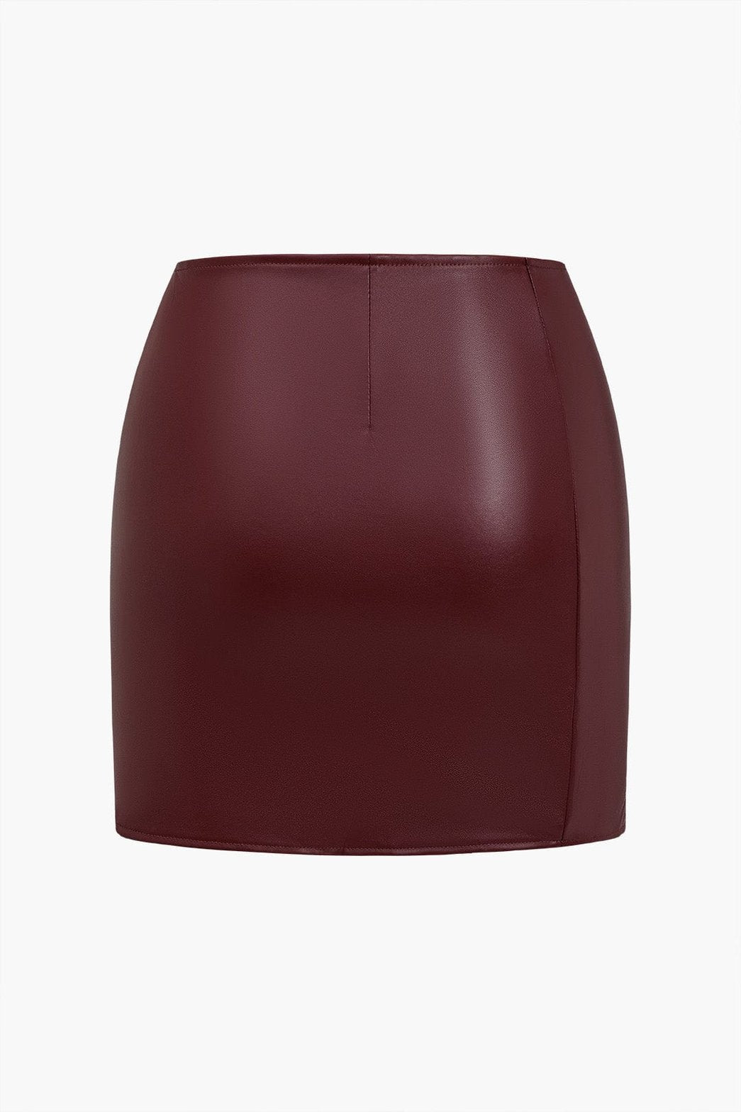 Mini jupe marron avec détails anneaux métalliques gracieux