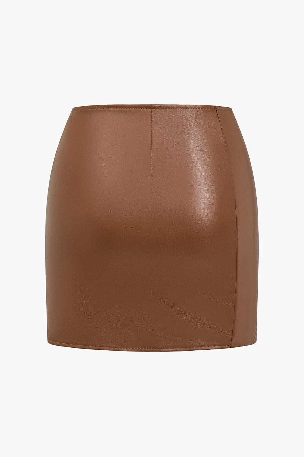 Jupe courte effet cuir avec découpes stylées élégant