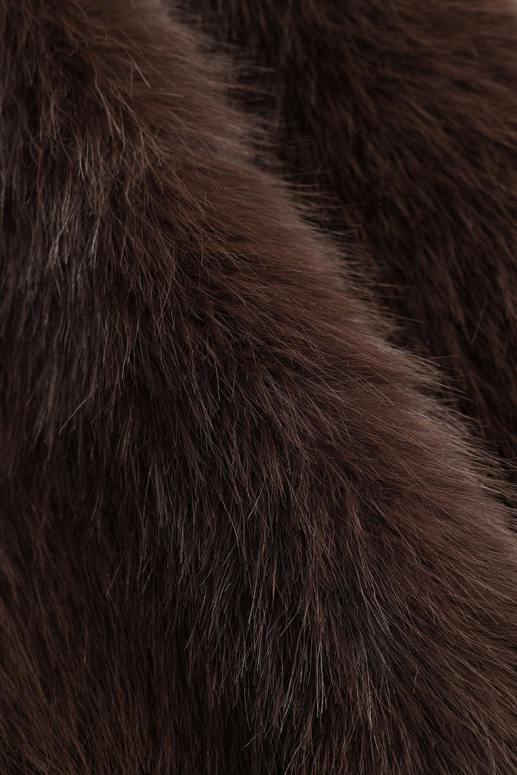 Mini-jupe en fausse fourrure marron détail texture - chaleur