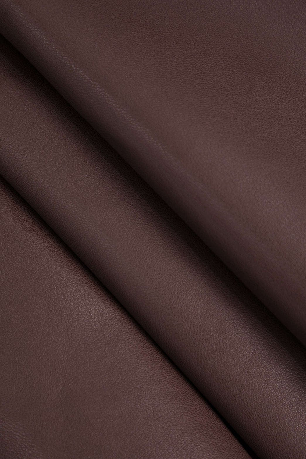 Mini-jupe patineuse marron en simili cuir vue de dos étoile