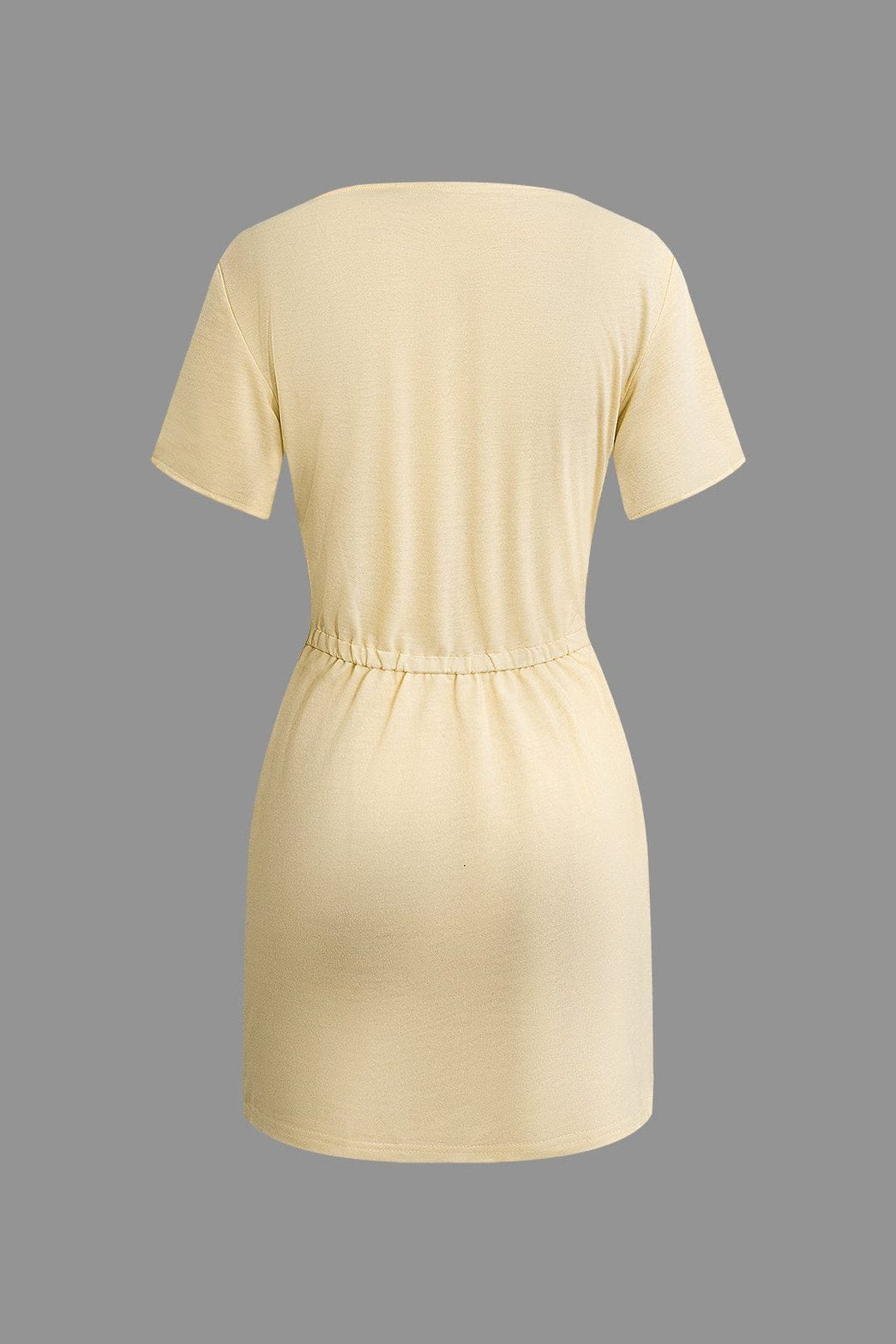 Robe courte en jersey beige étoile