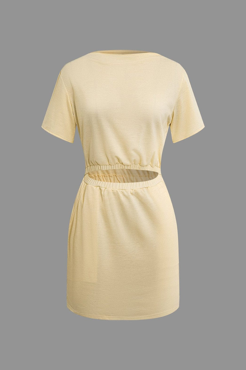 Mini robe beige ajustée soleil