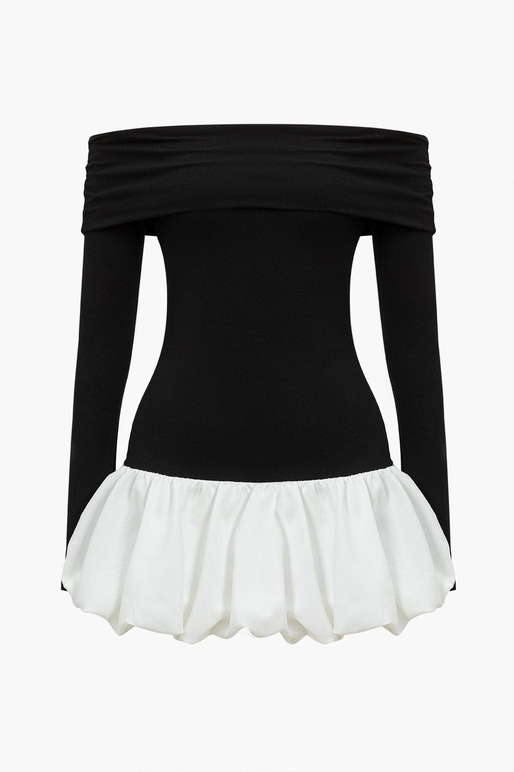 Mini robe bicolore ajustée chic douceur