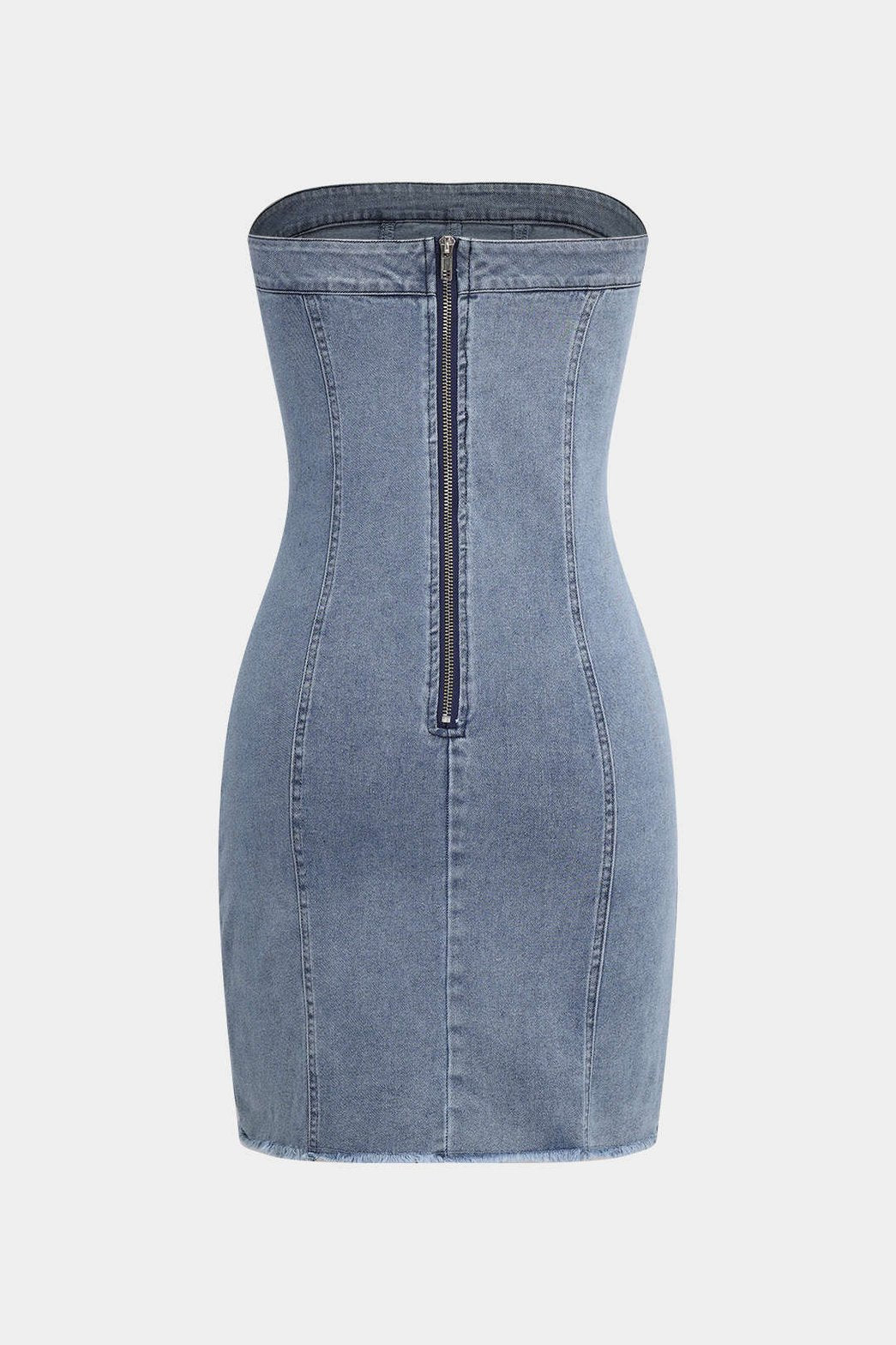 Robe bustier denim vue de dos étoile