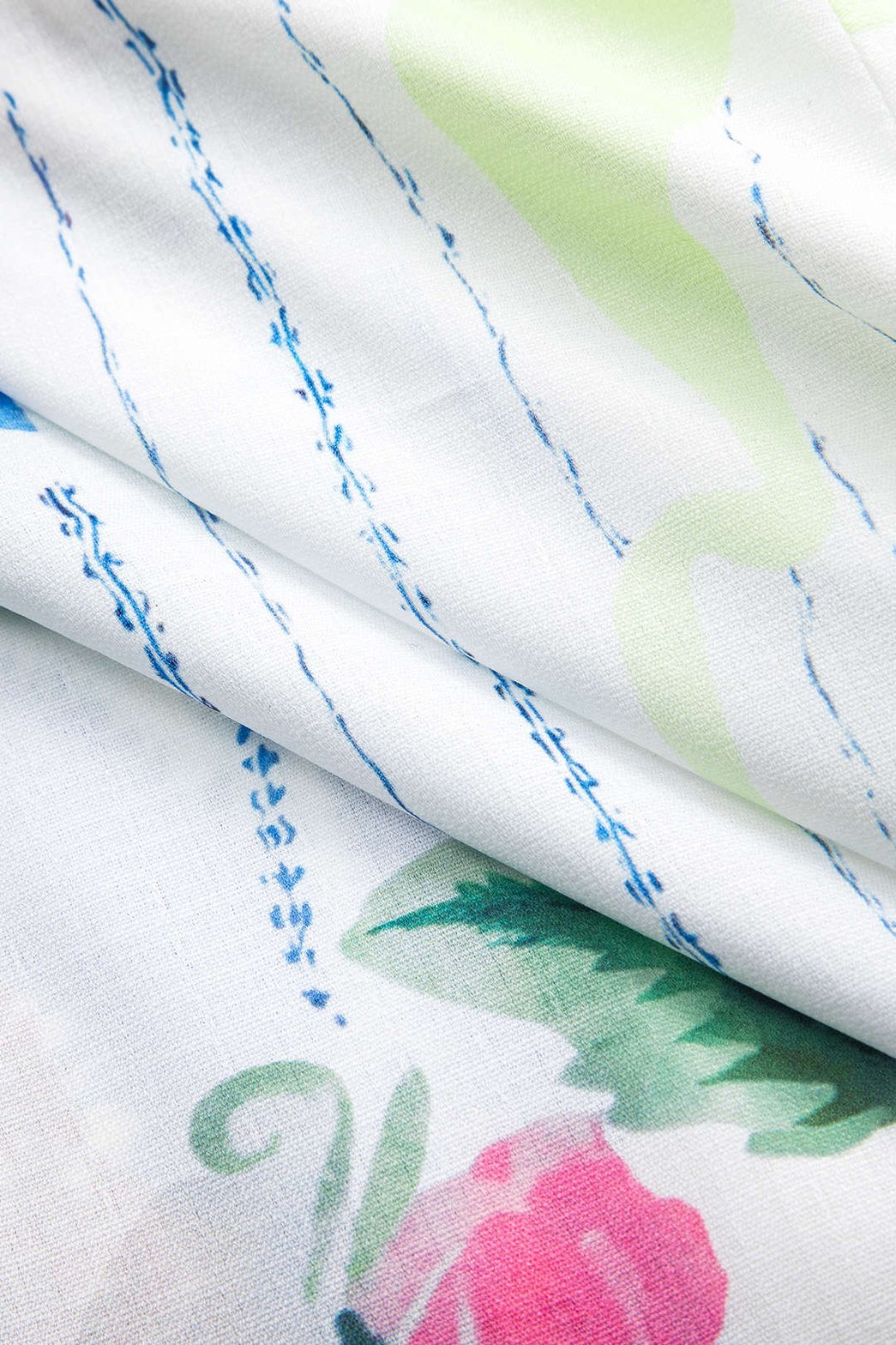 Robe courte sans bretelles fleurie papillon