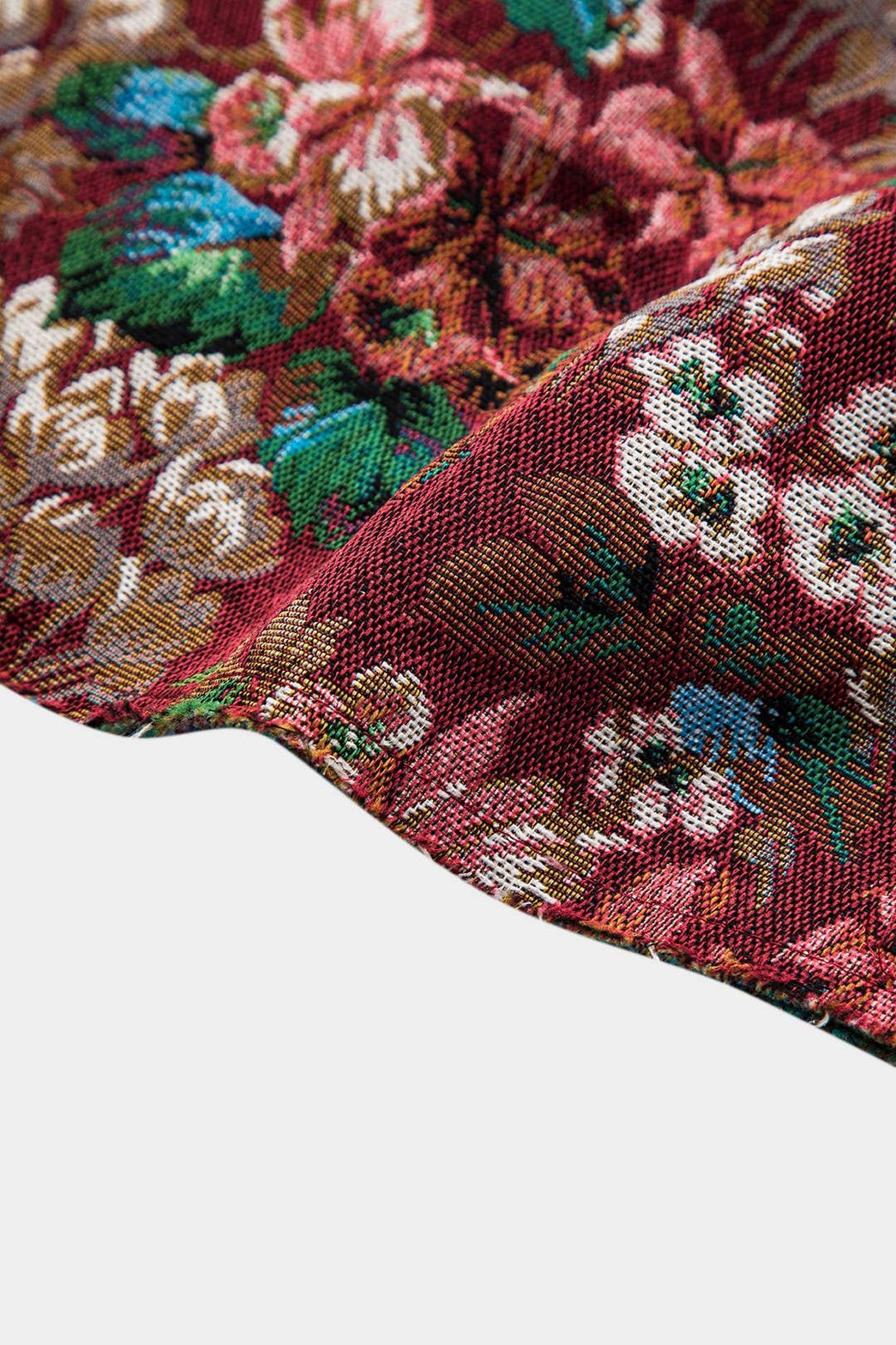 Vue côté robe bustier jacquard océan